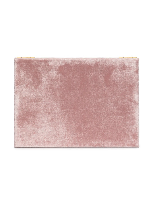 Pink velvet jewellery box