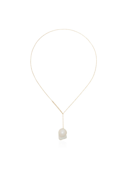 14kt gold Sirene pearl pendant necklace