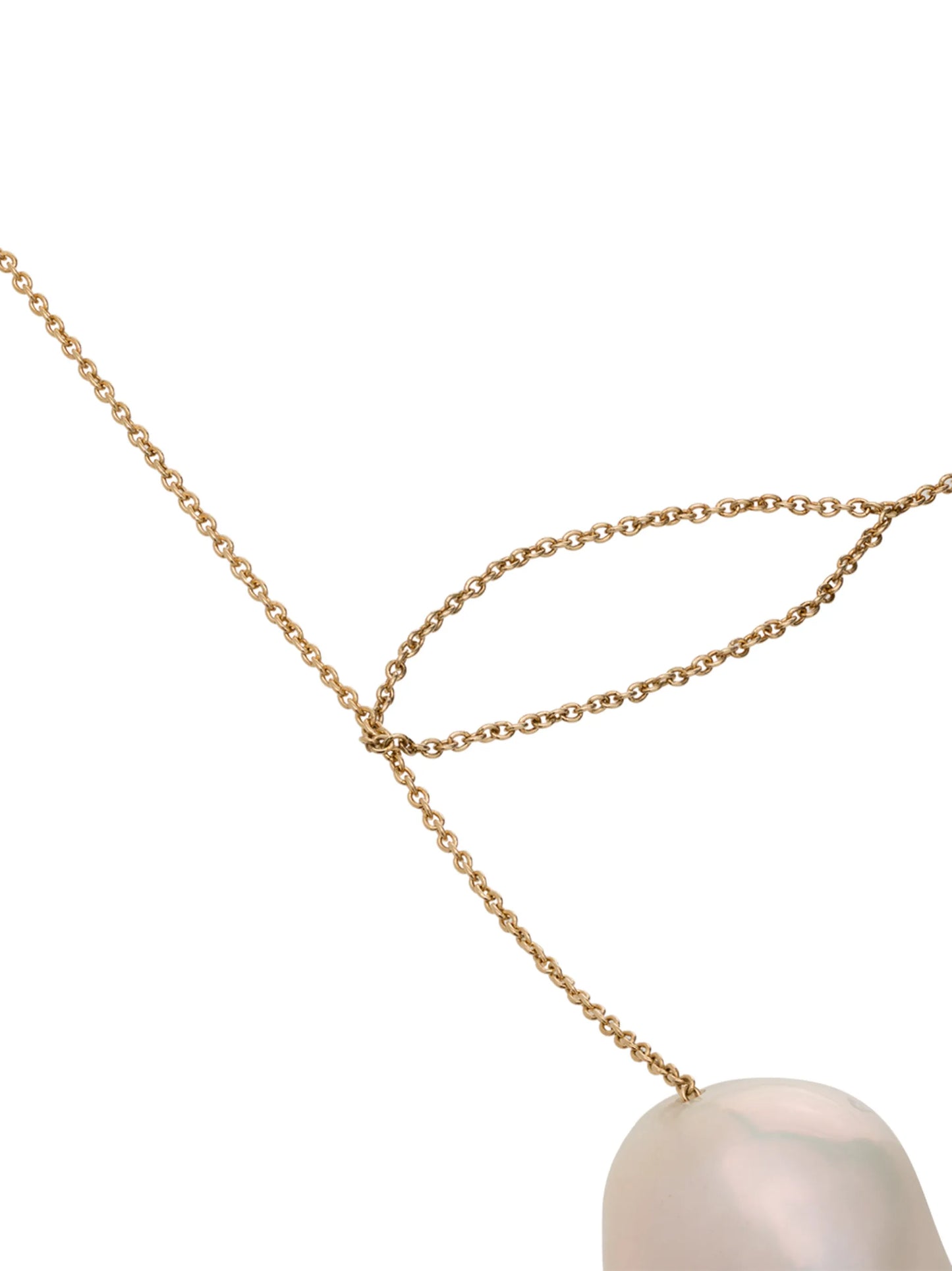 14kt gold Sirene pearl pendant necklace