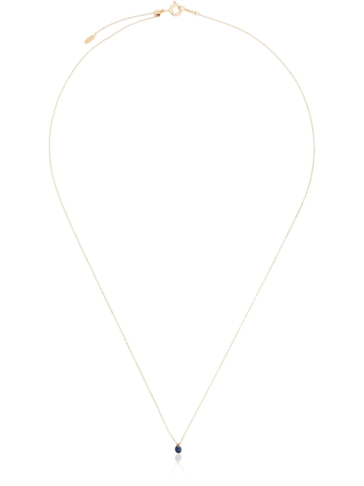 18kt gold blue sapphire necklace