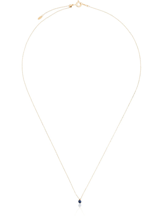 18kt gold blue sapphire necklace