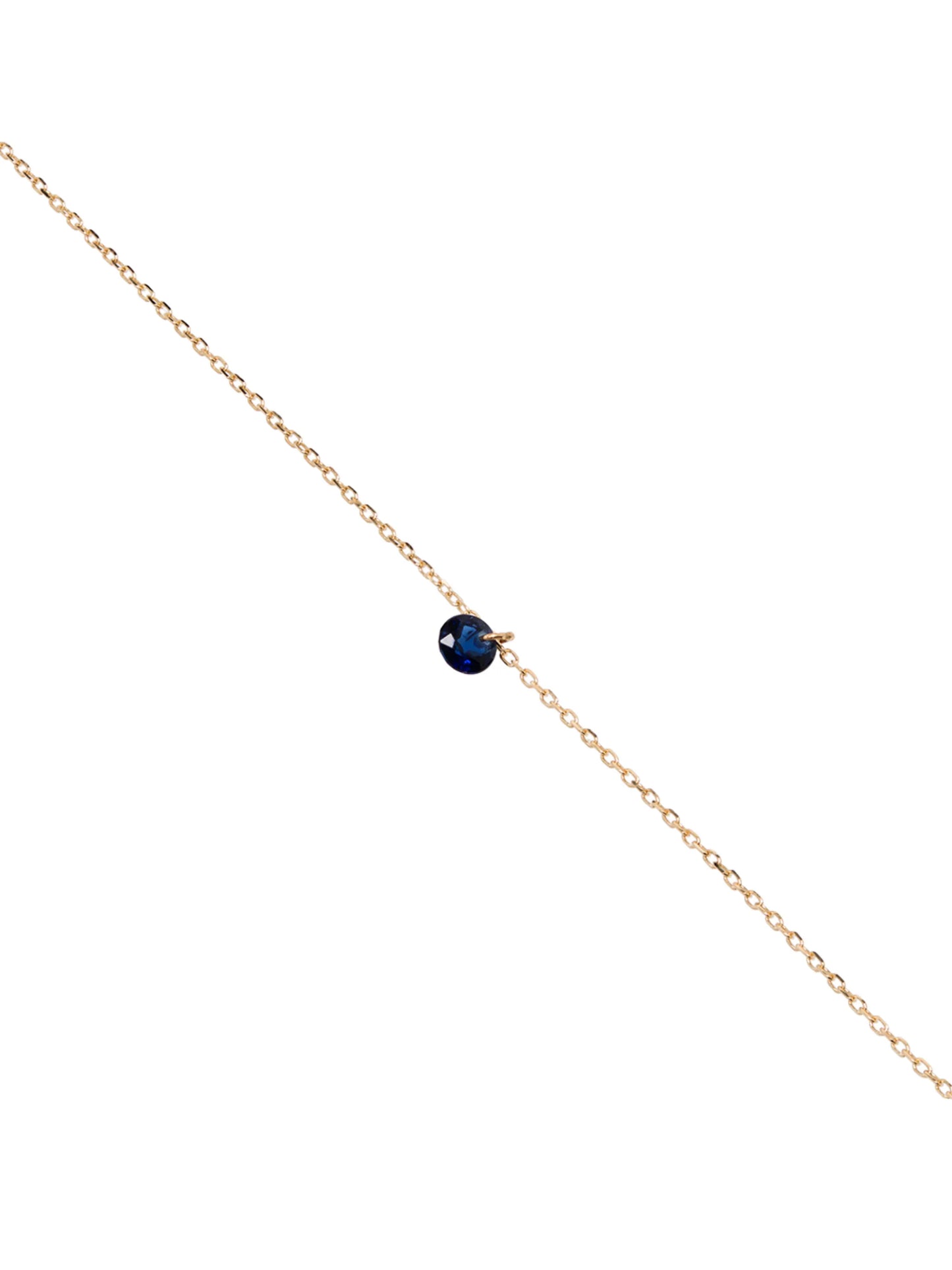 18kt gold blue sapphire necklace