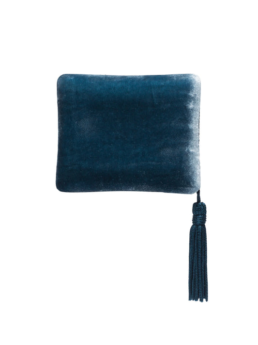 tassel-trimmed velvet jewellery case