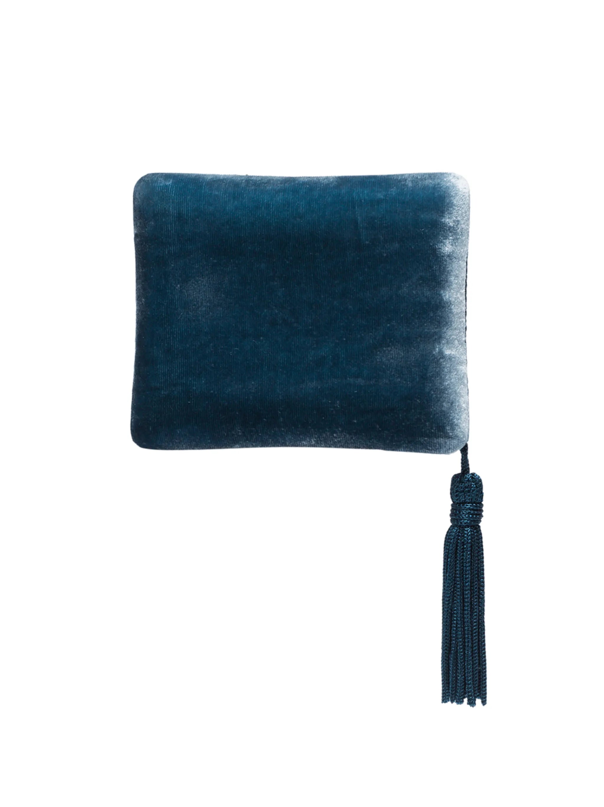 tassel-trimmed velvet jewellery case