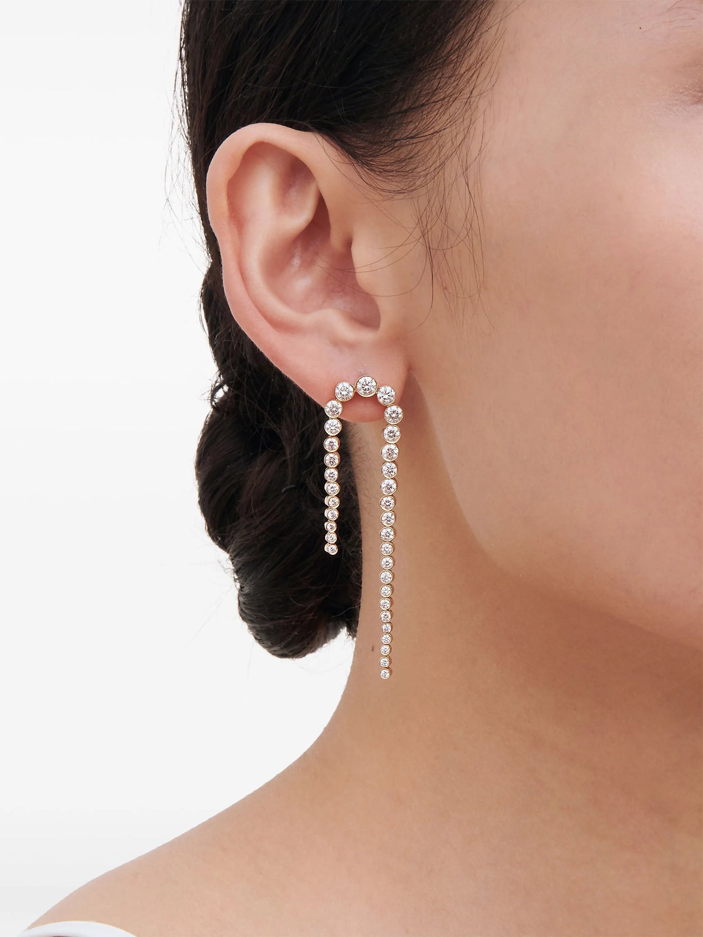 18kt yellow gold Dia single earring