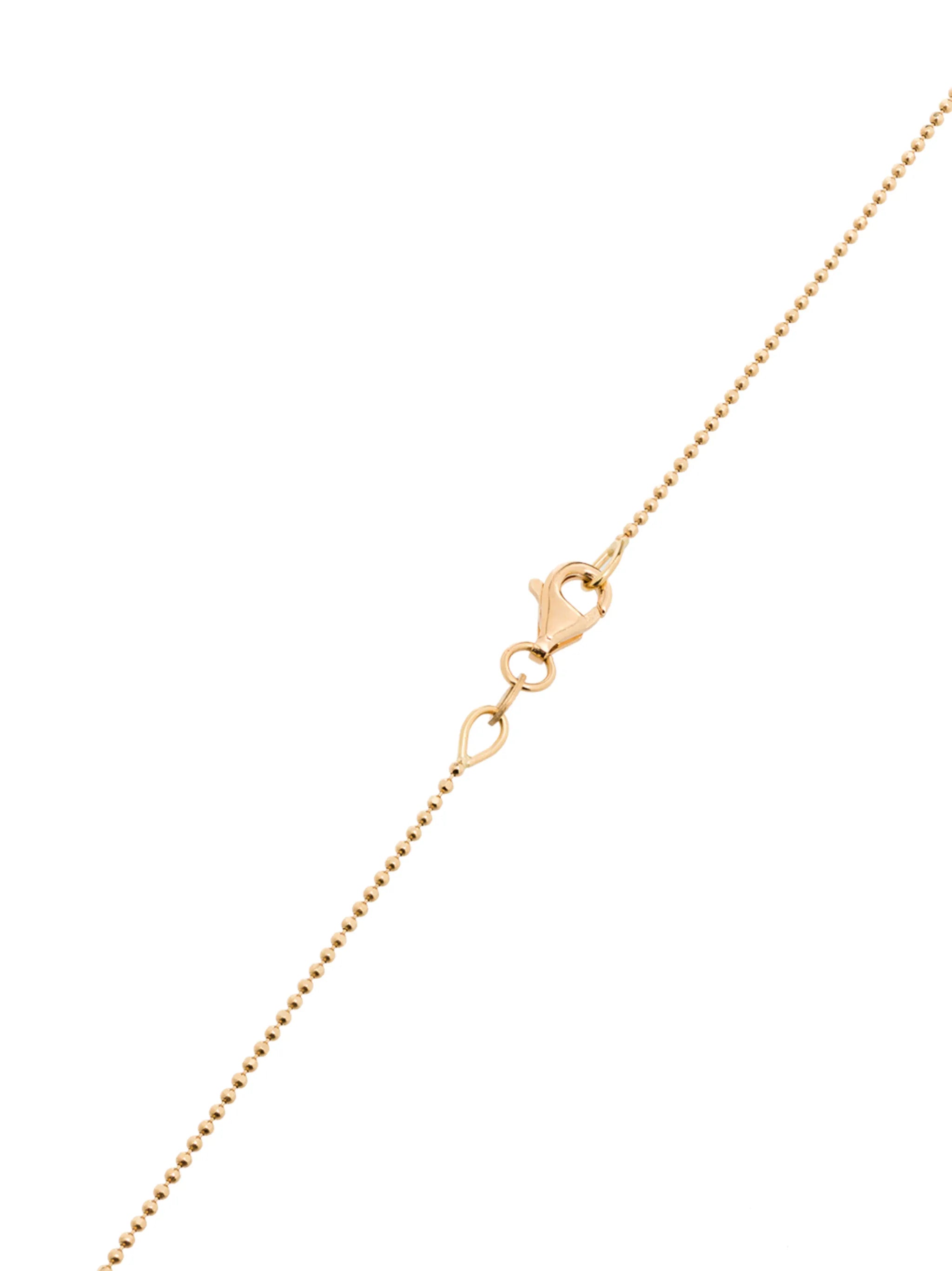 18K yellow gold diamond necklace