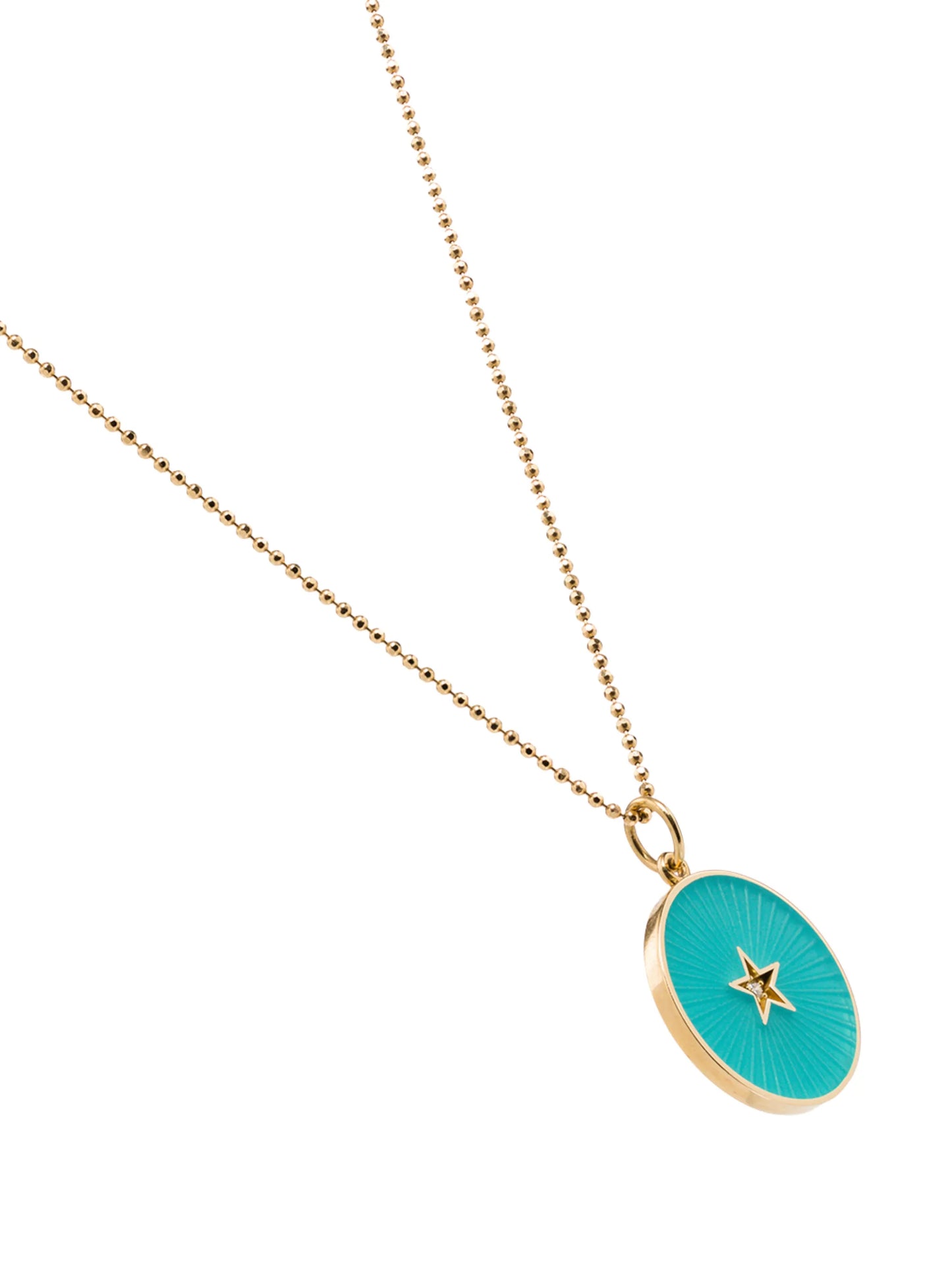 18K yellow gold diamond necklace