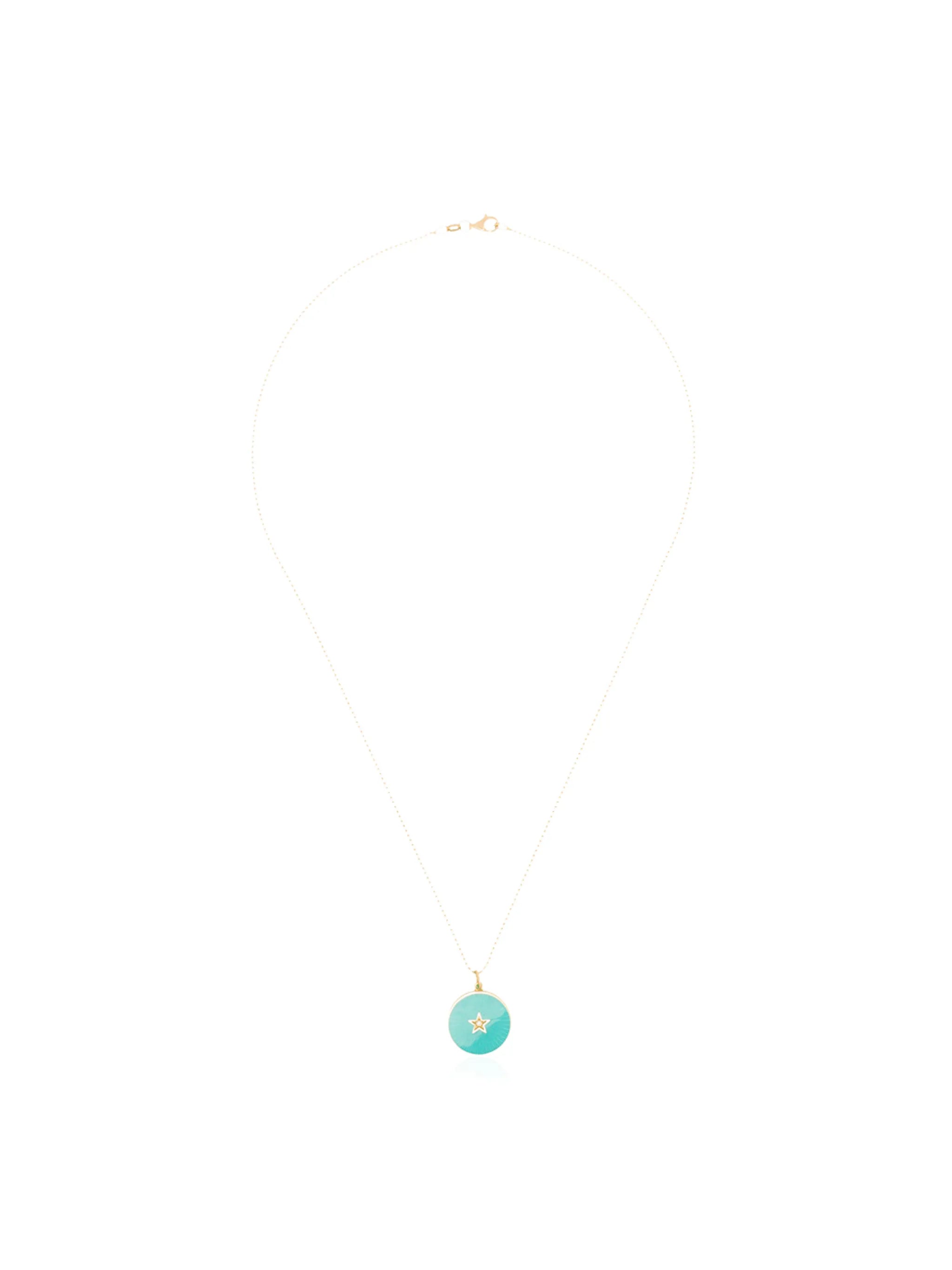 18K yellow gold diamond necklace
