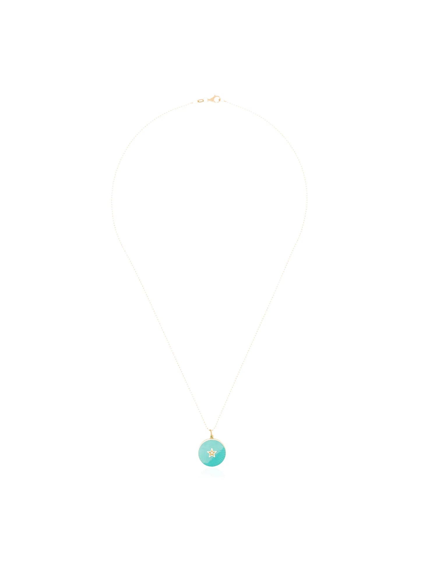18K yellow gold diamond necklace