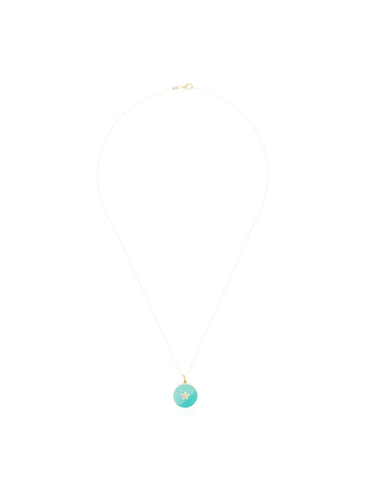 18K yellow gold diamond necklace