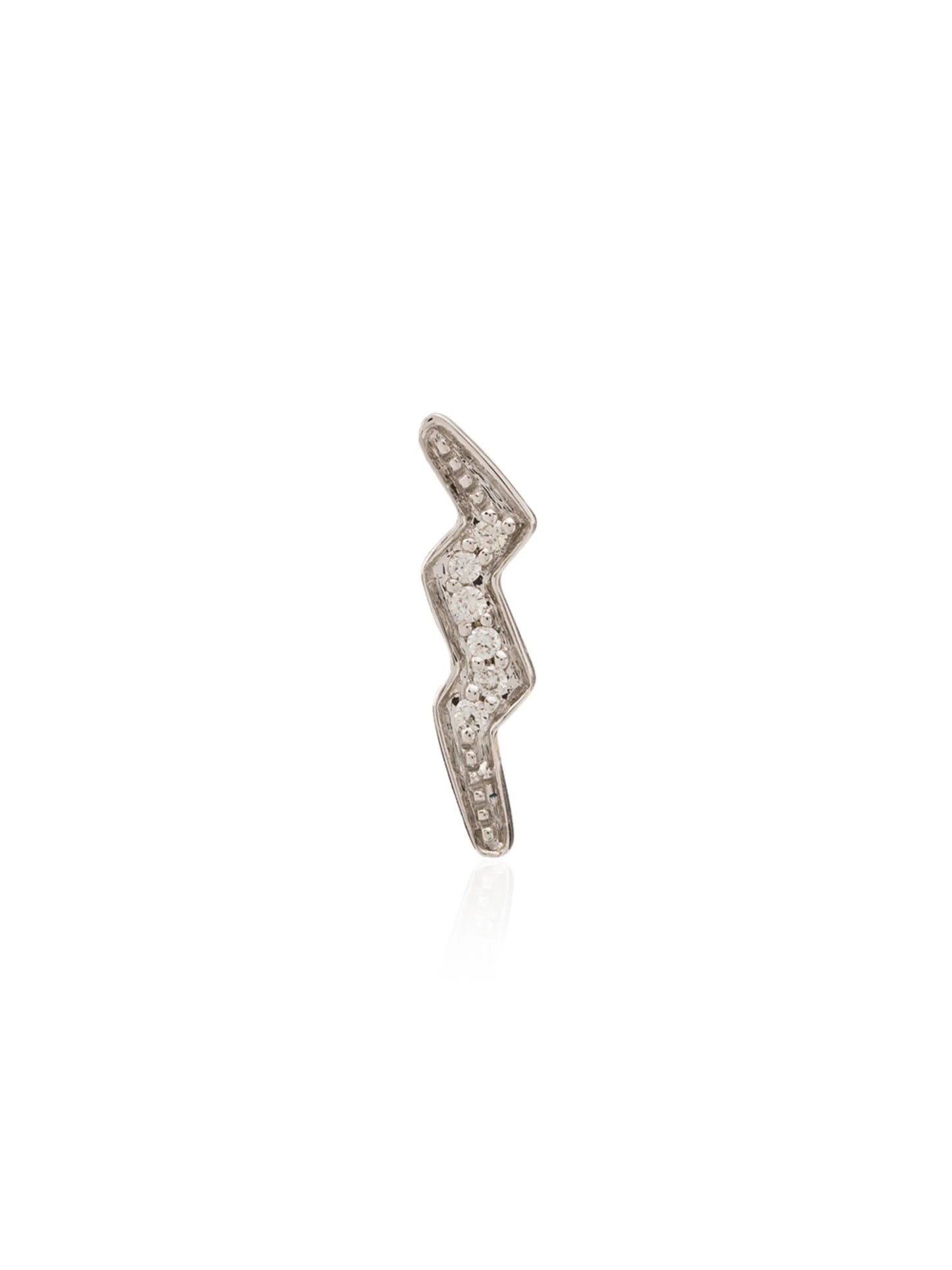 14kt white gold diamond mini stud earring