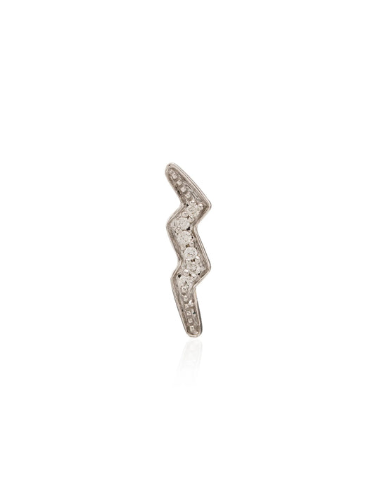 14kt white gold diamond mini stud earring