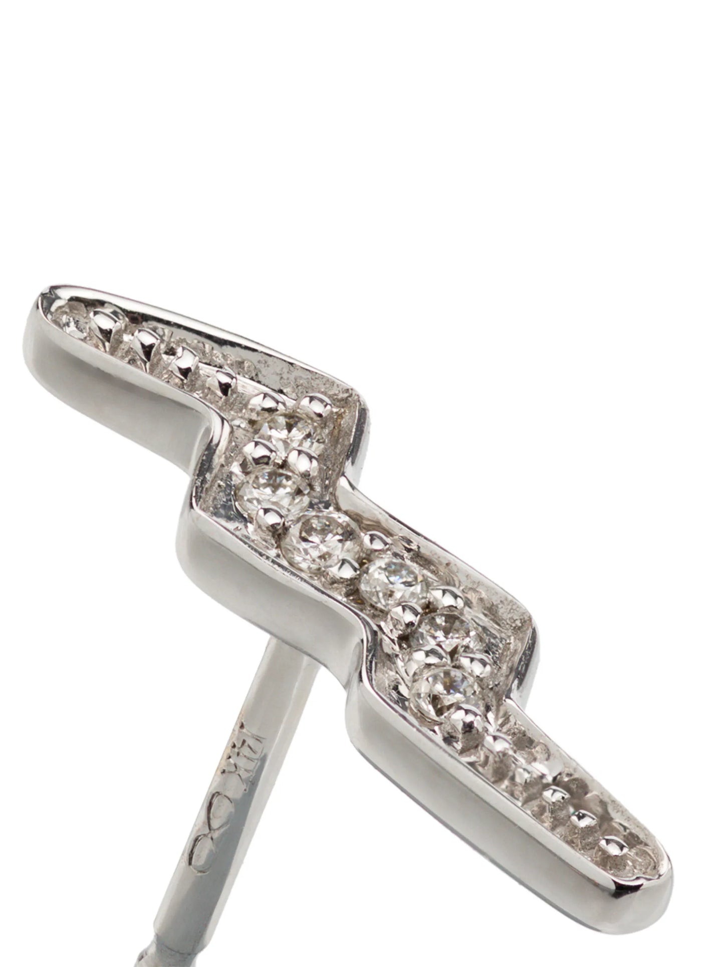 14kt white gold diamond mini stud earring