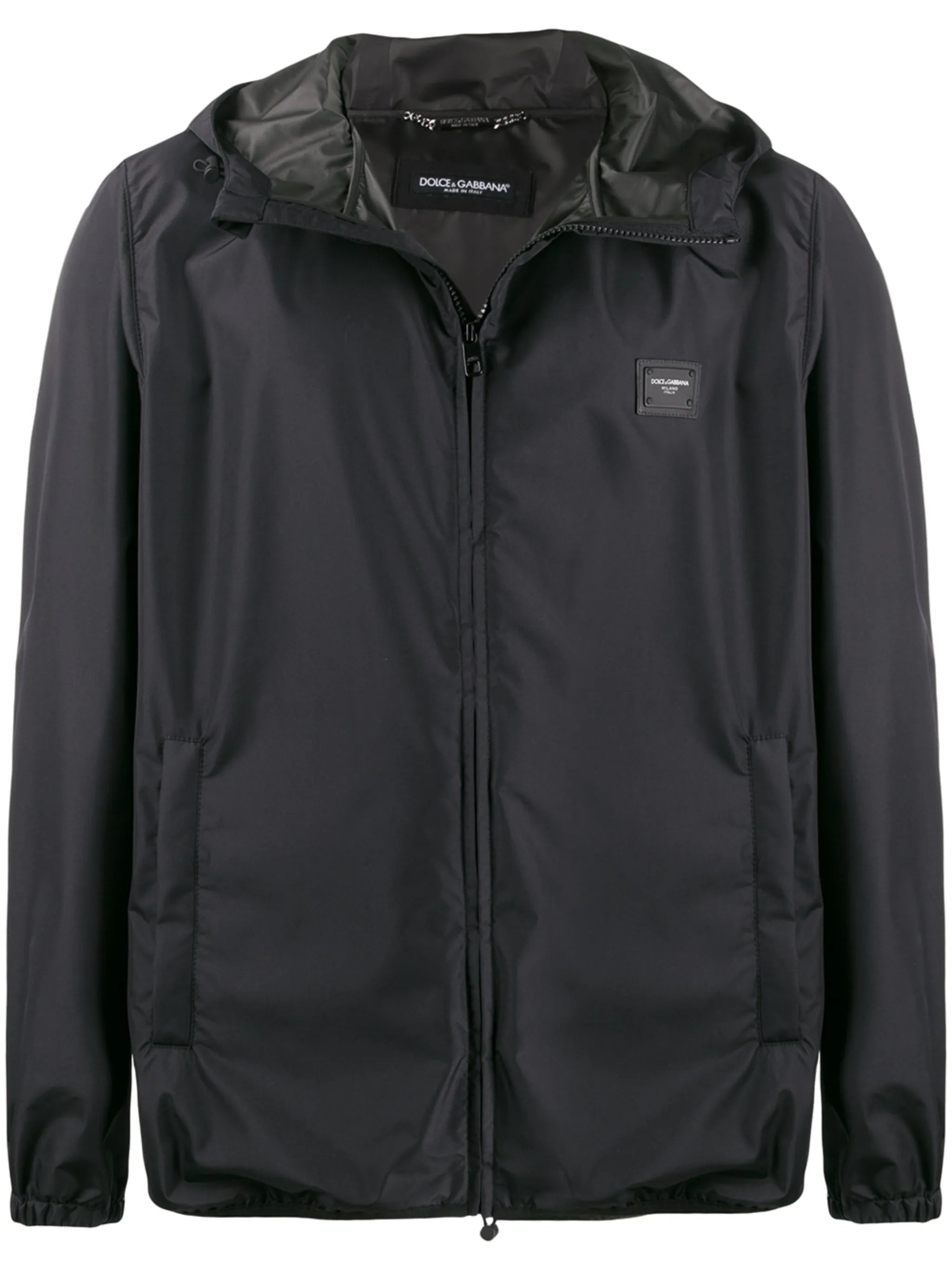 logo-appliqué hooded jacket