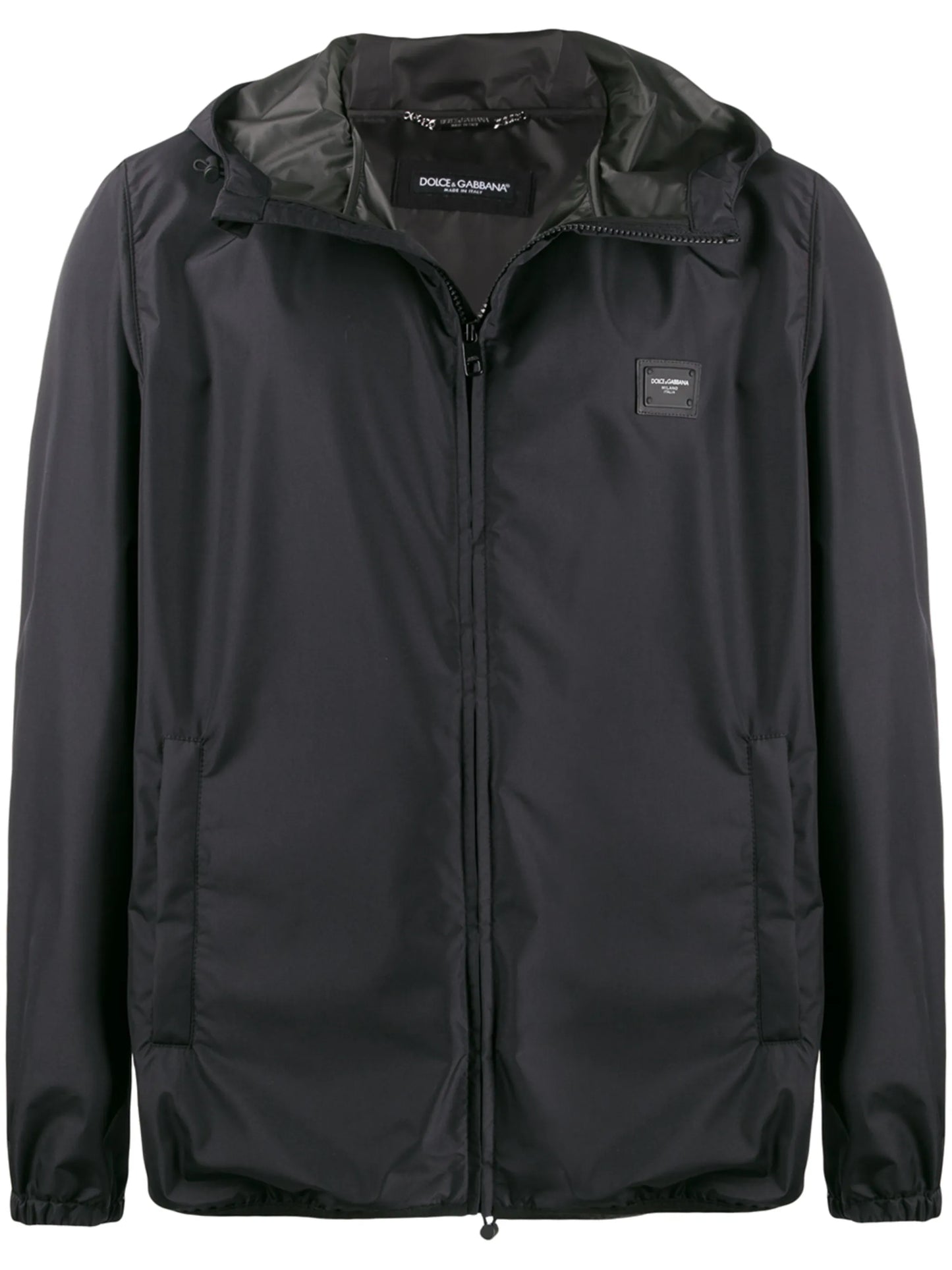 logo-appliqué hooded jacket