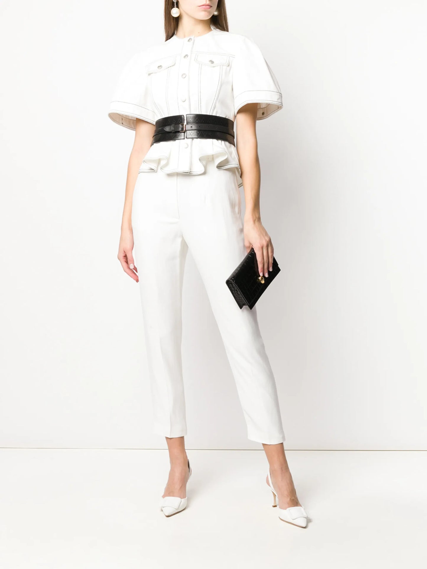 cropped tailored trousers