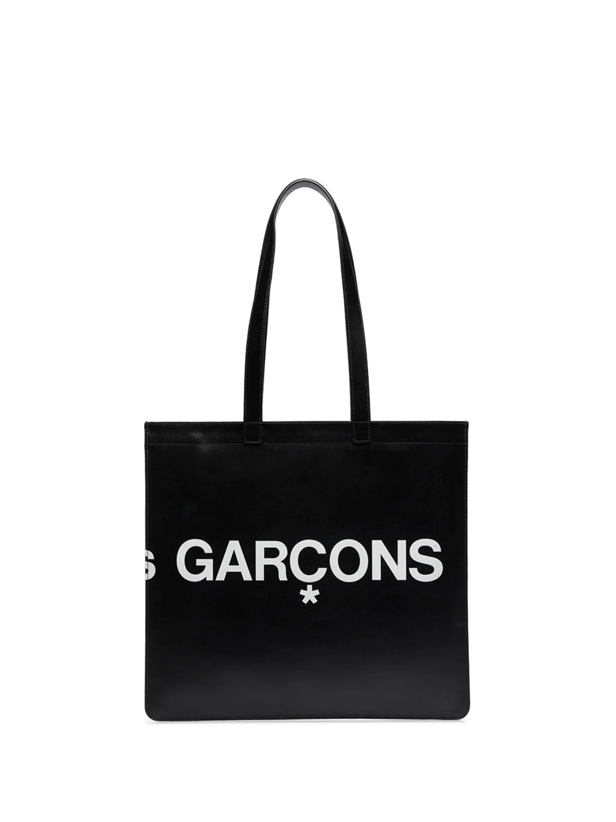 logo-print leather shoulder bag
