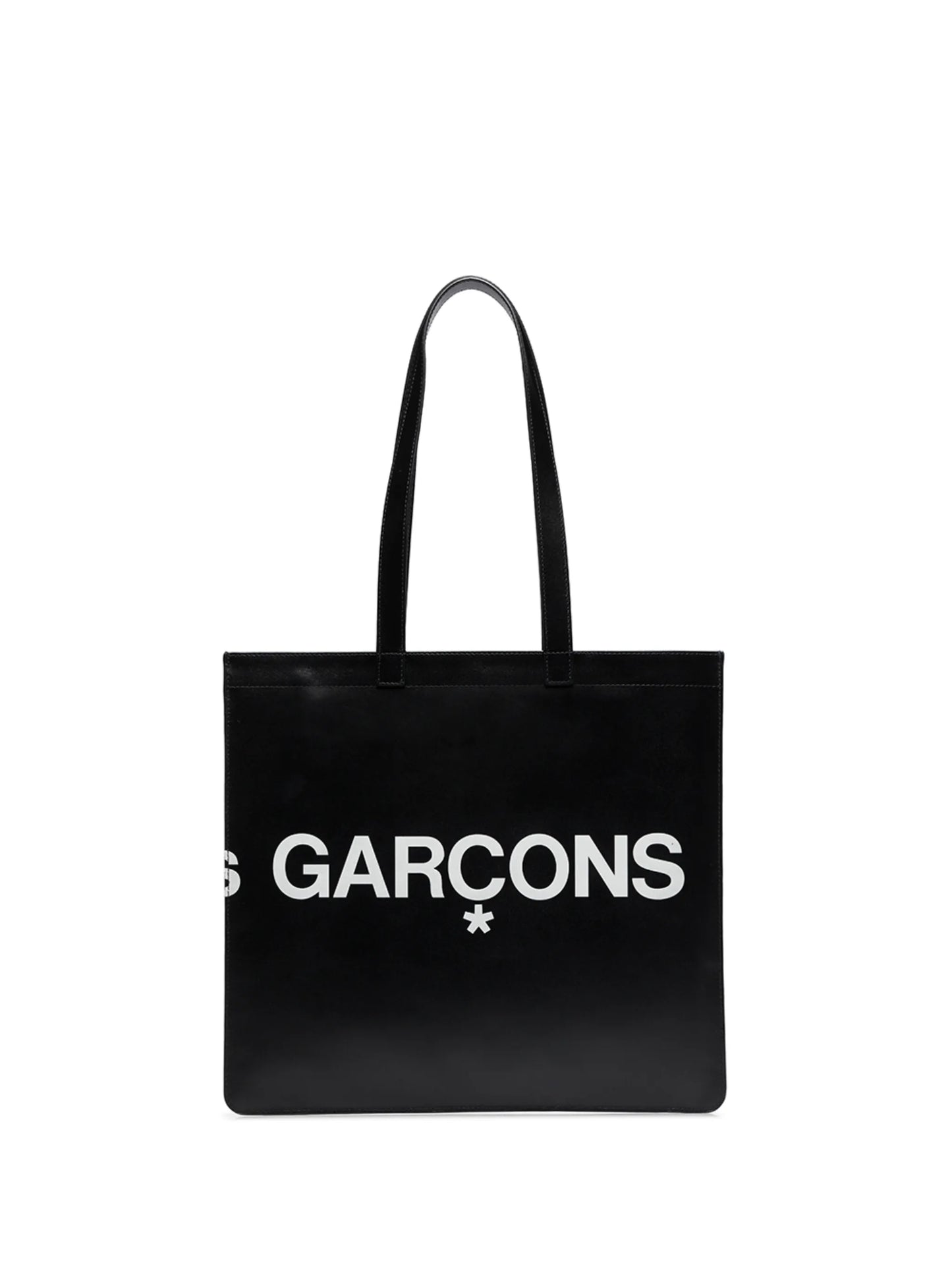 logo-print leather shoulder bag