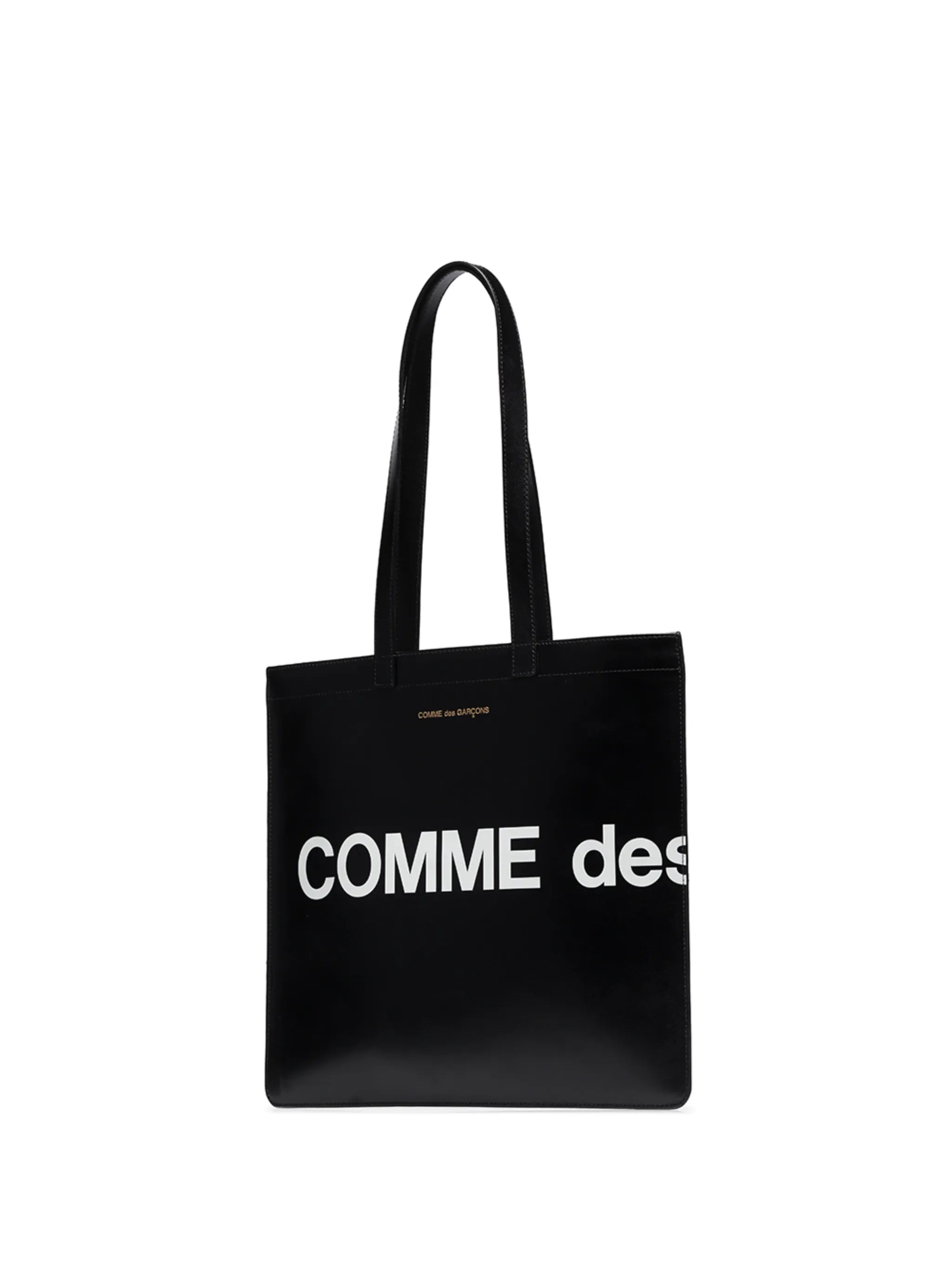 logo-print leather shoulder bag