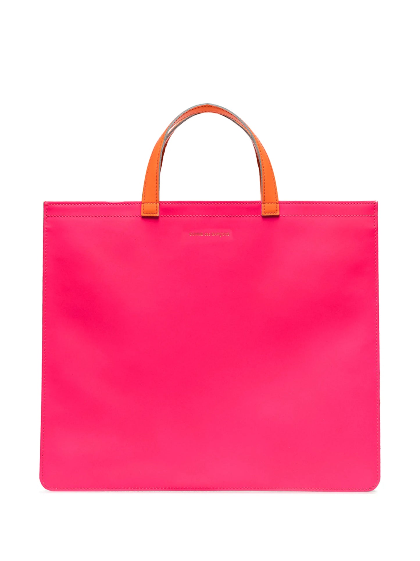 colour-block leather tote bag