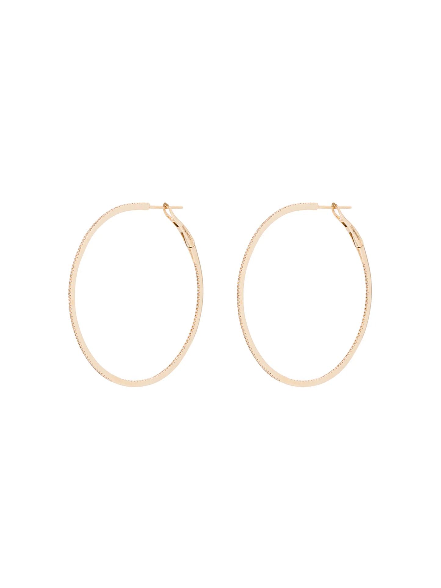 diamond embellished hoop earrings