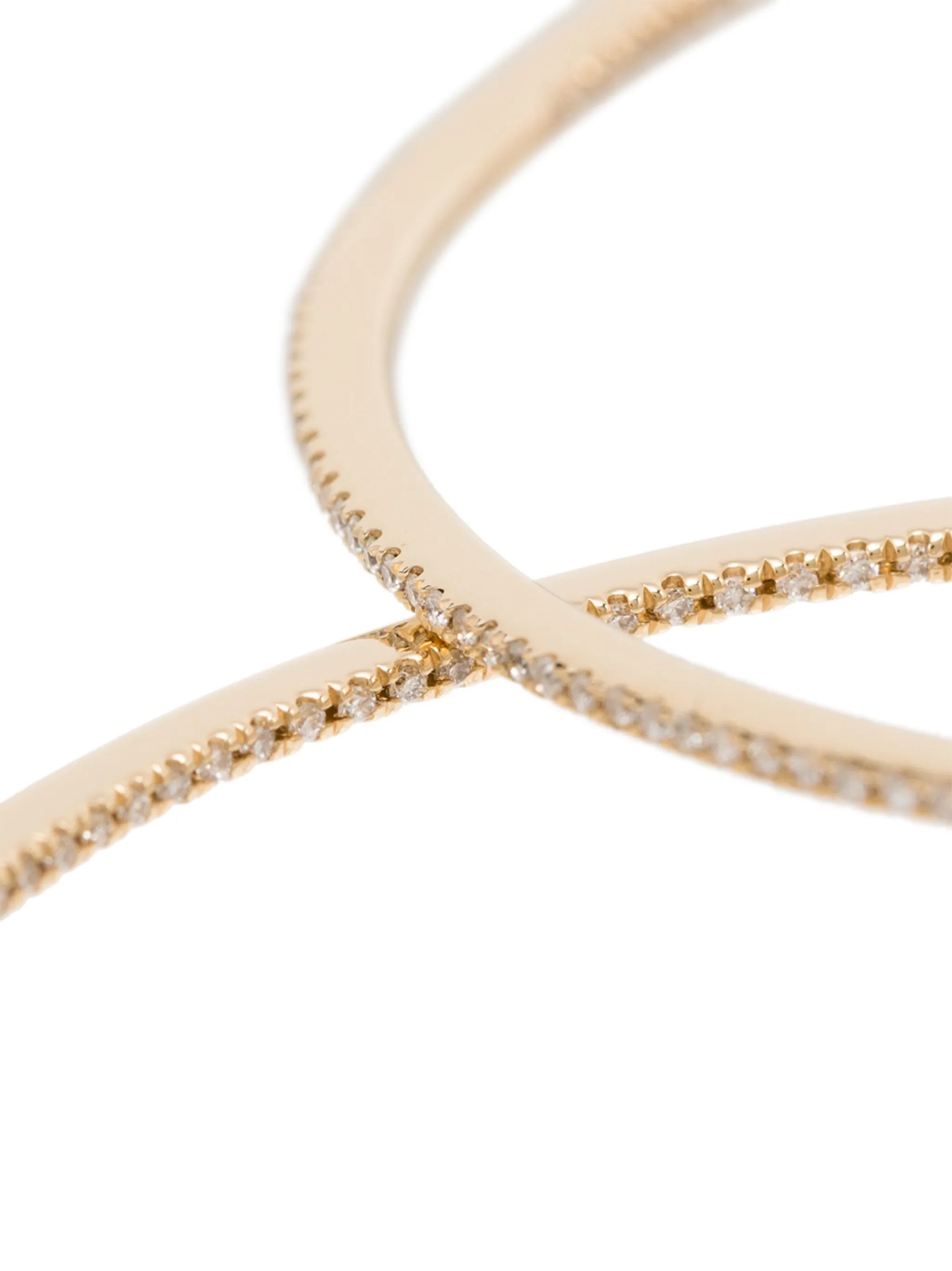 diamond embellished hoop earrings