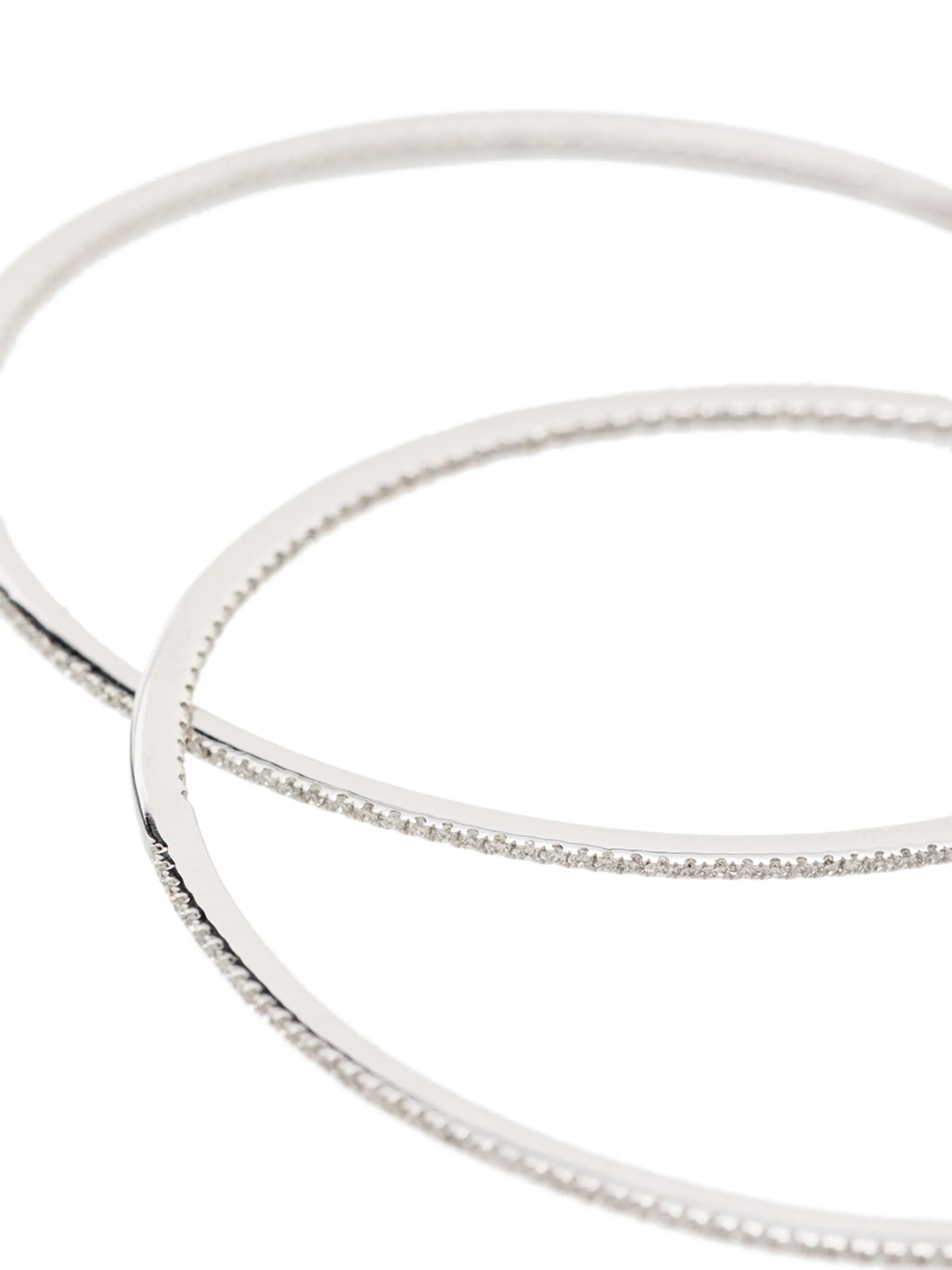 diamond-embellished hoop earrings