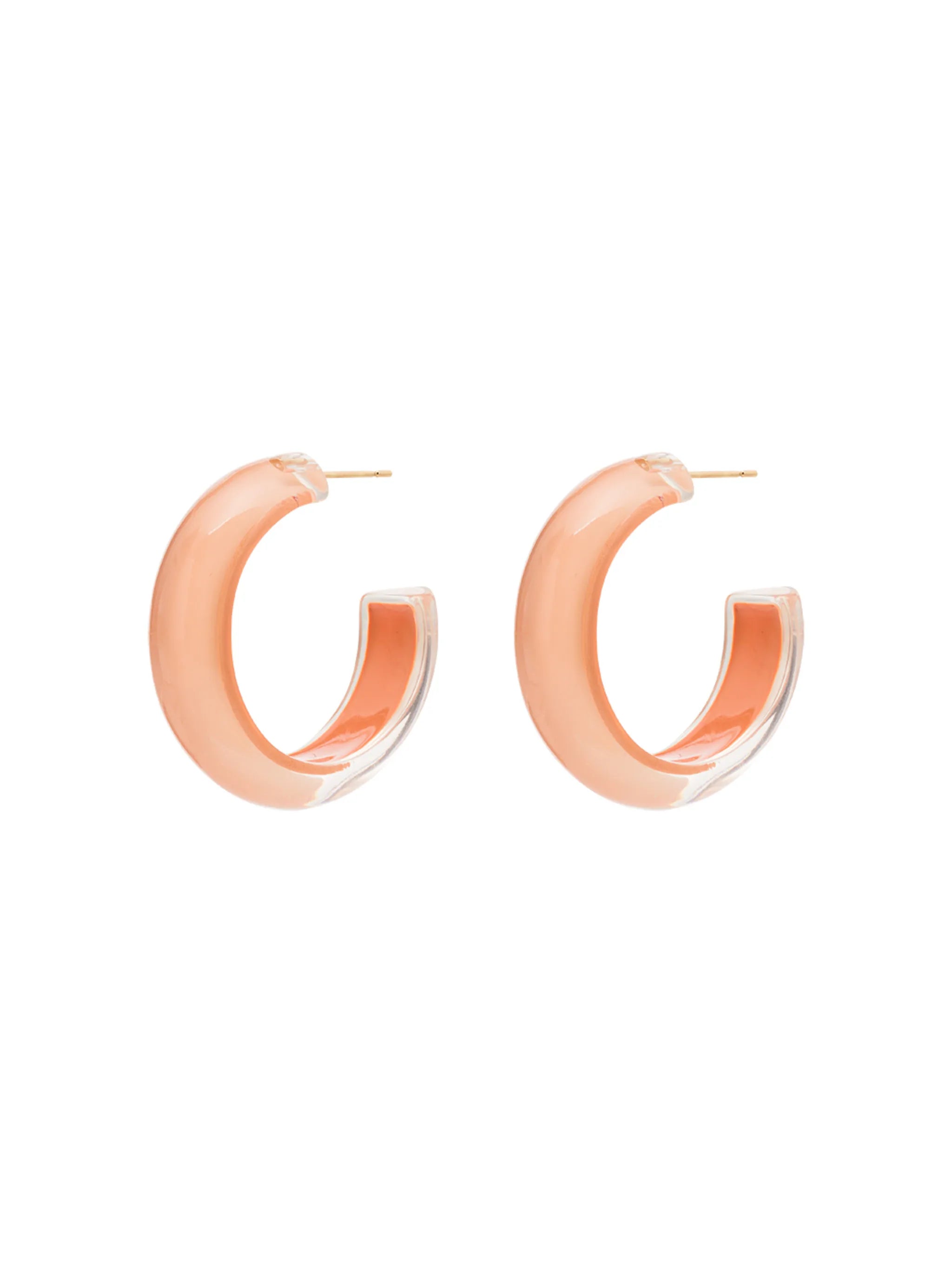 Loucite small jelly hoop earrings
