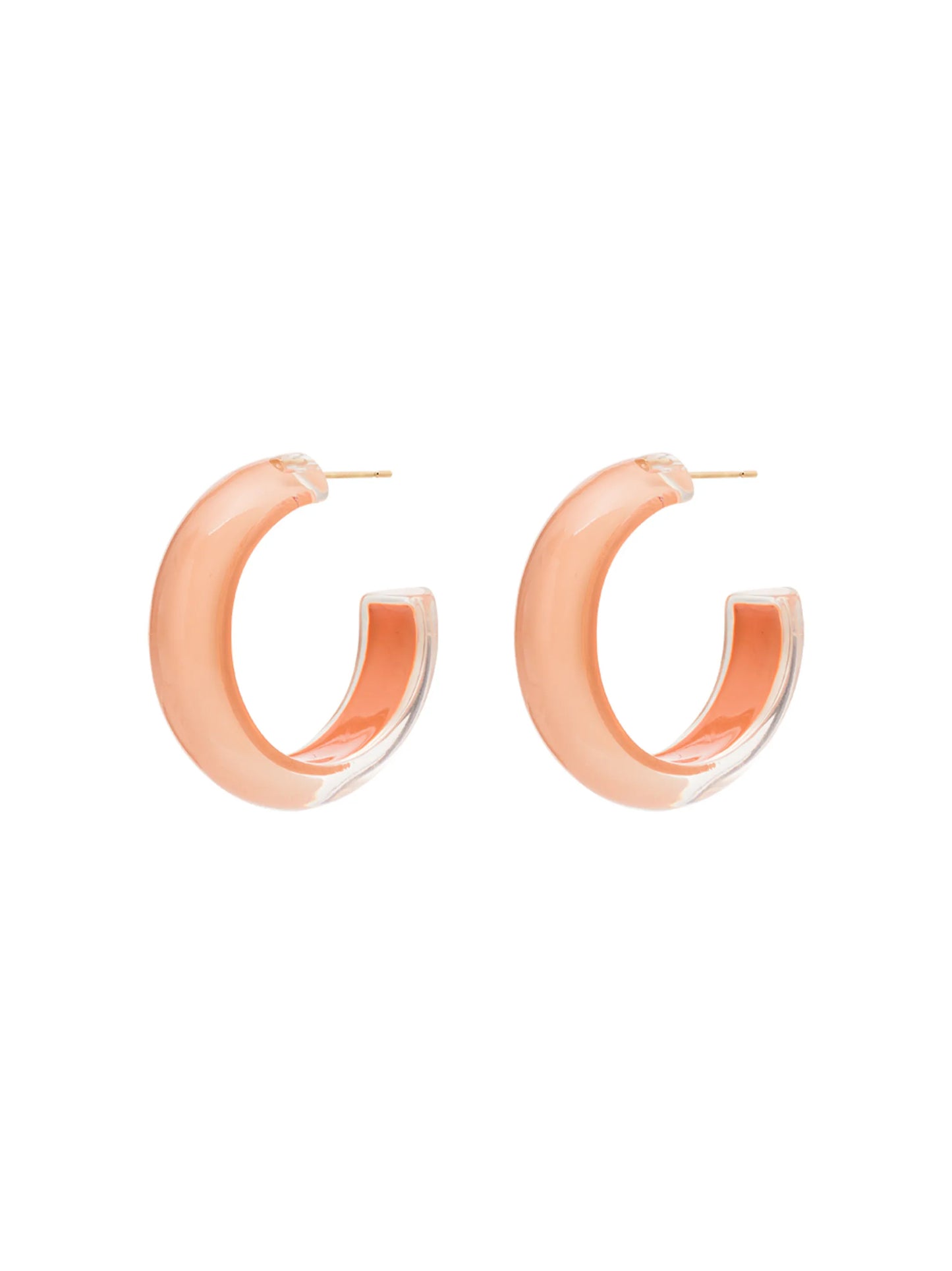 Loucite small jelly hoop earrings