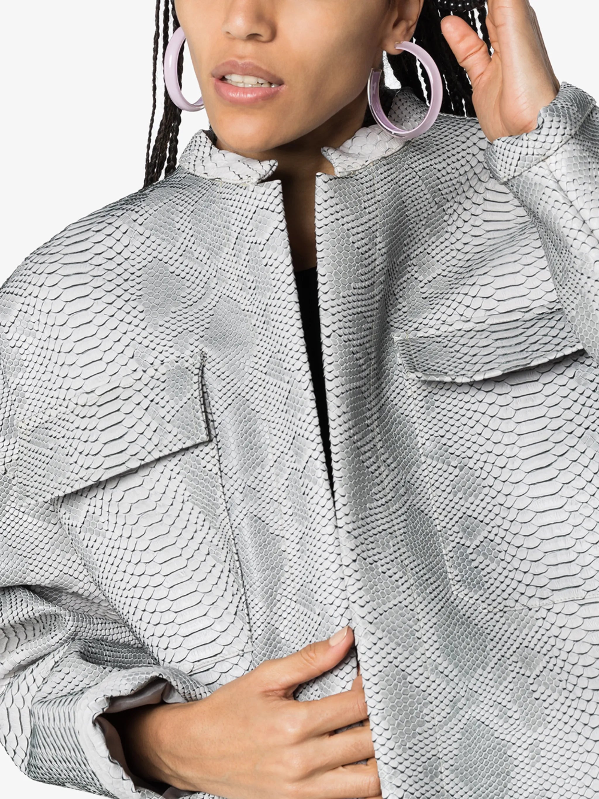 medium Loucite jelly hoop earrings