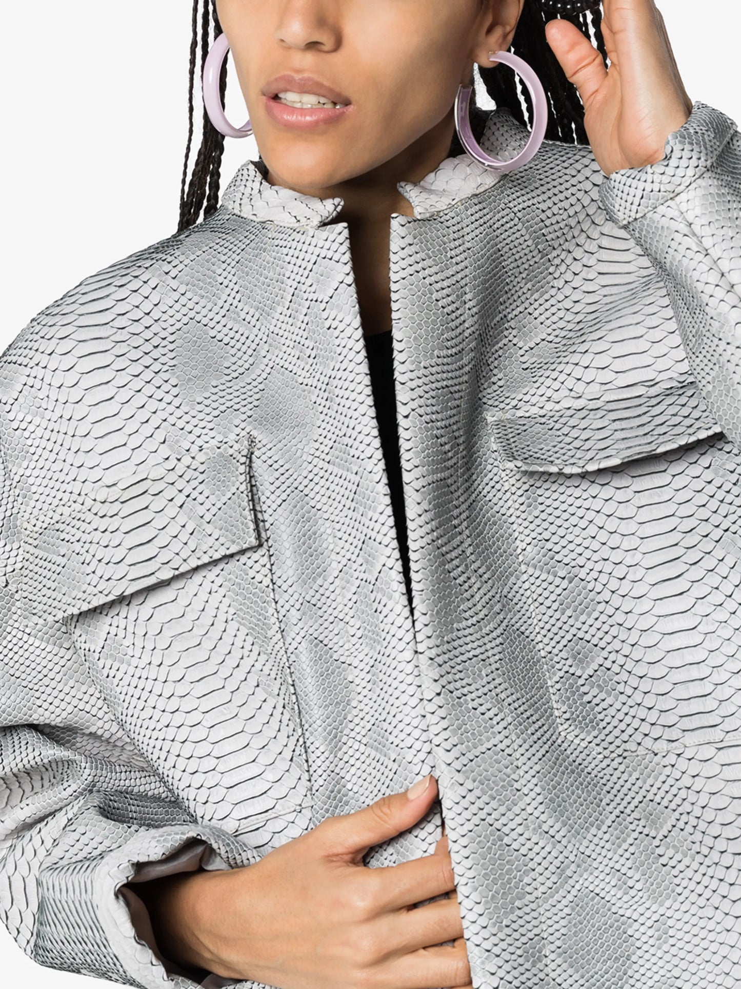 medium Loucite jelly hoop earrings