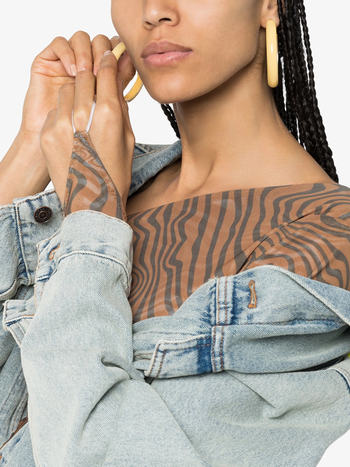 medium Loucite jelly hoop earrings
