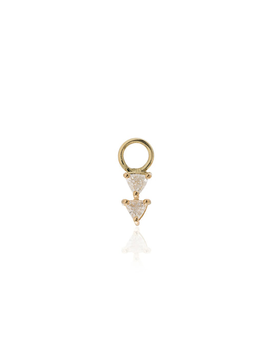 18kt gold diamond earring charm