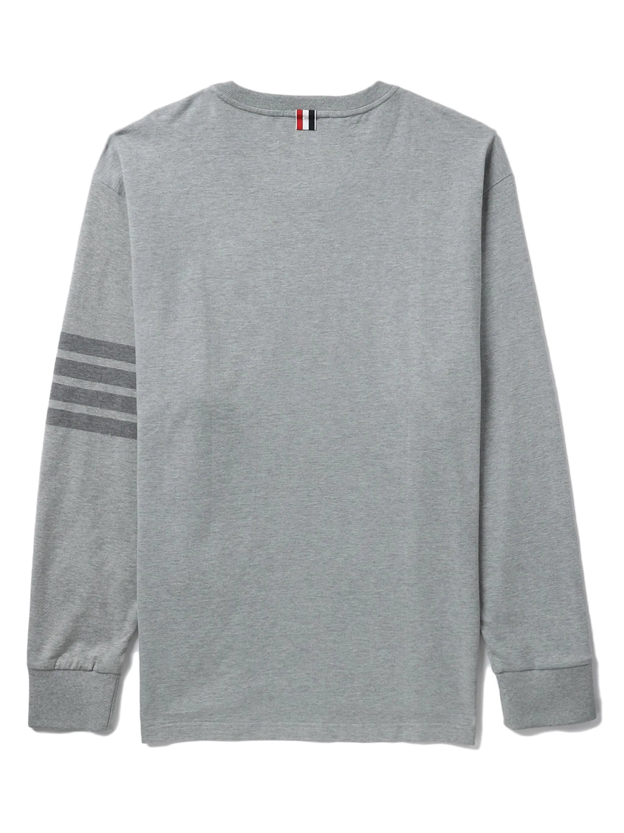 4-Bar stripe cotton T-shirt