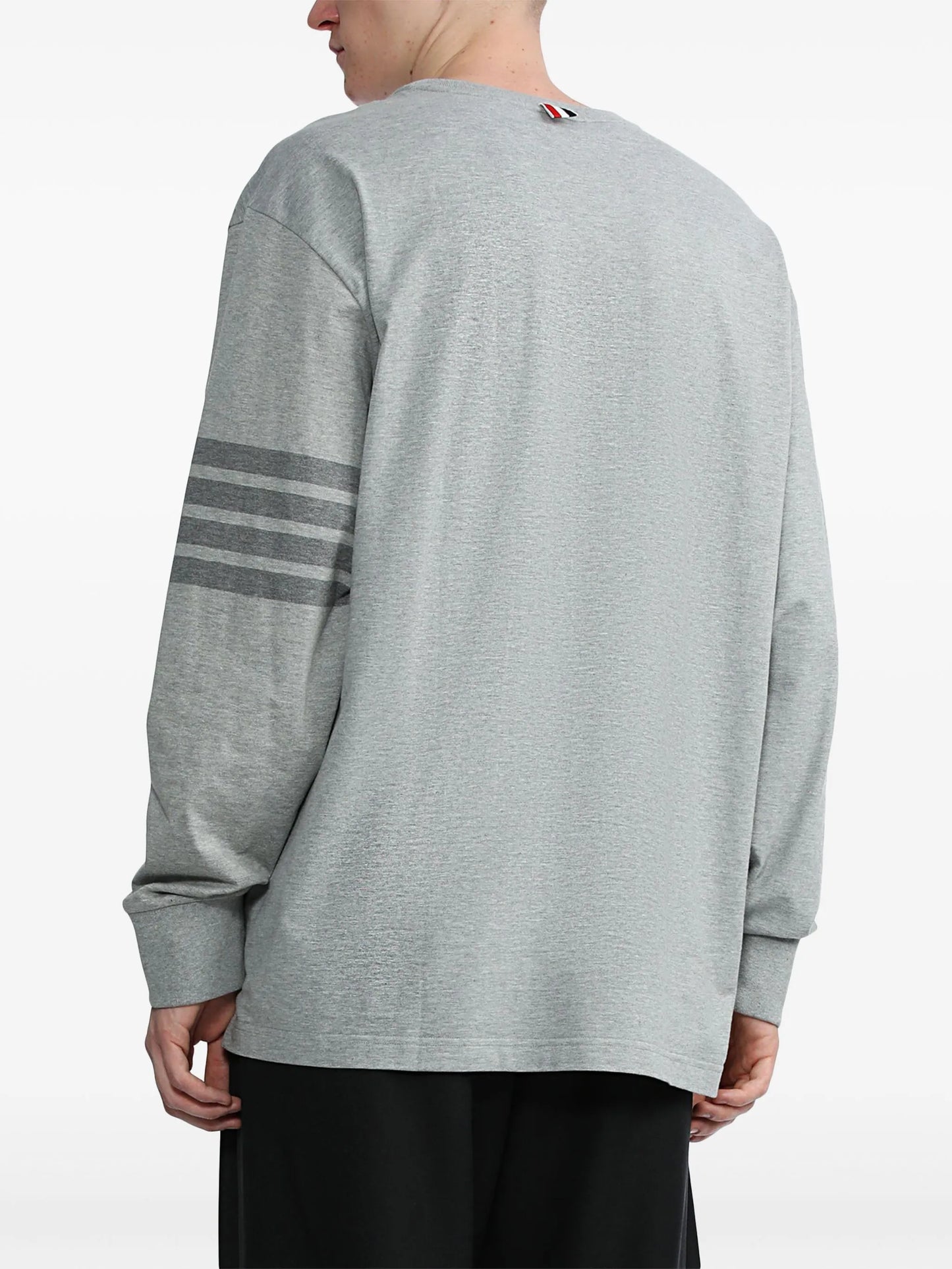 4-Bar stripe cotton T-shirt