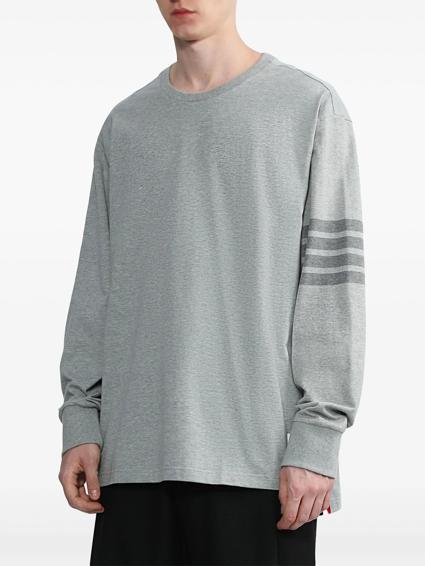 4-Bar stripe cotton T-shirt