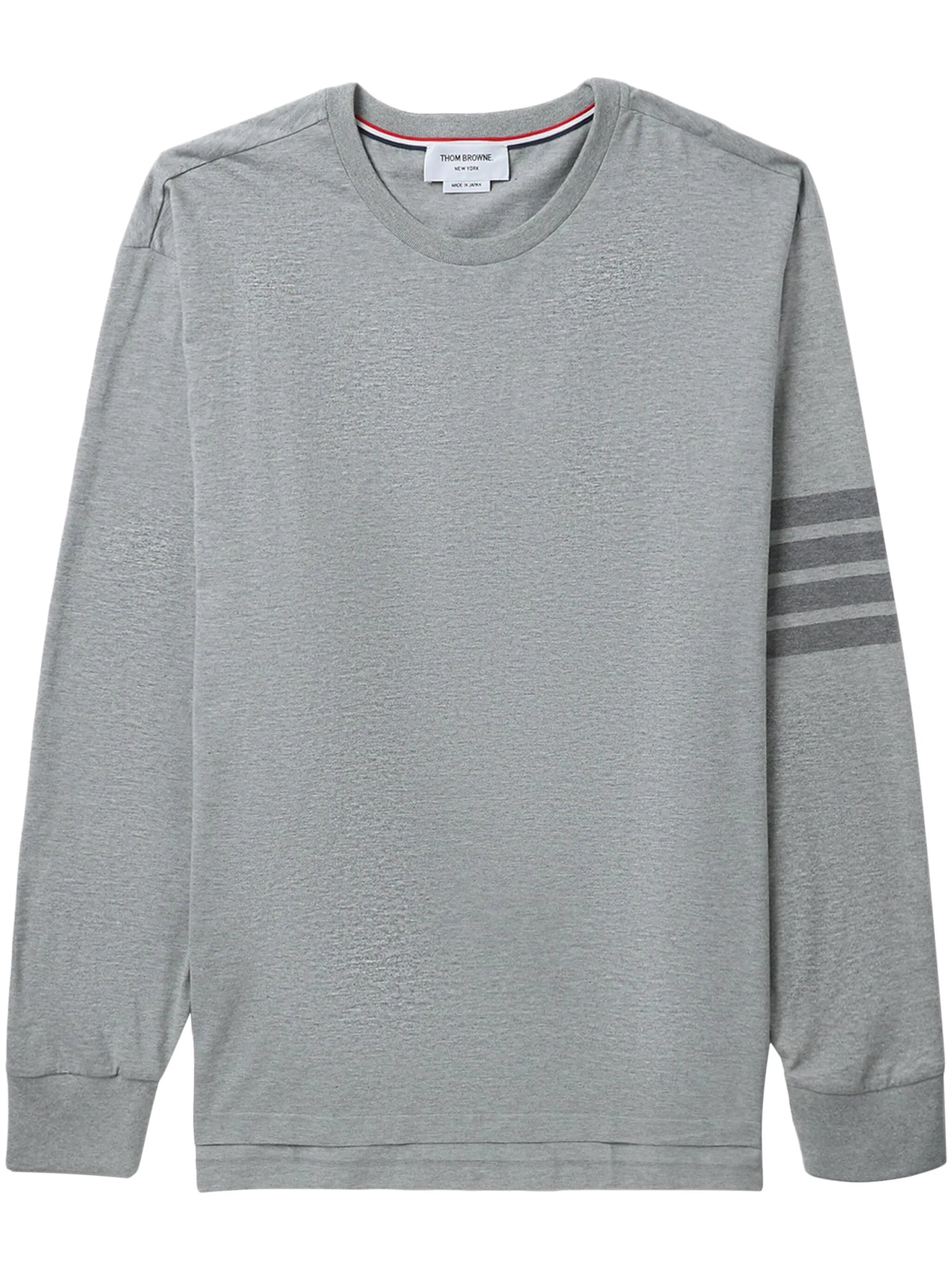 4-Bar stripe cotton T-shirt