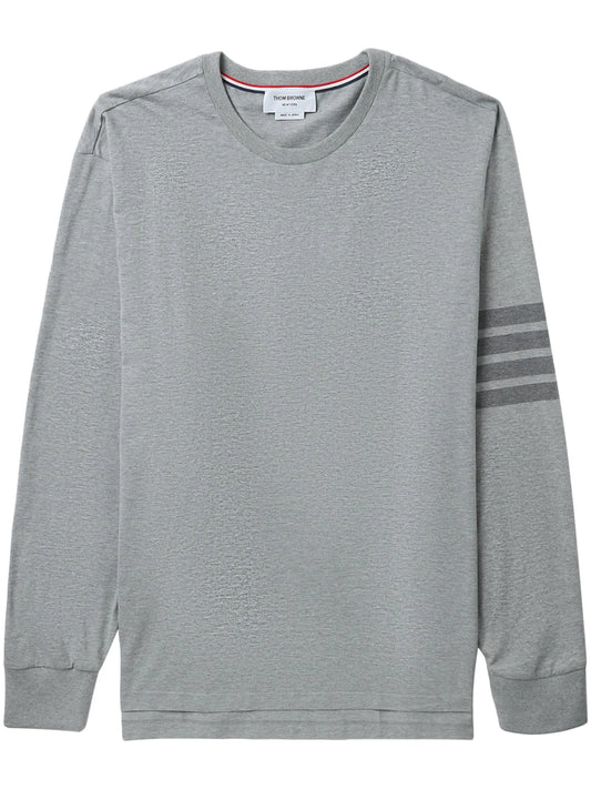 4-Bar stripe cotton T-shirt