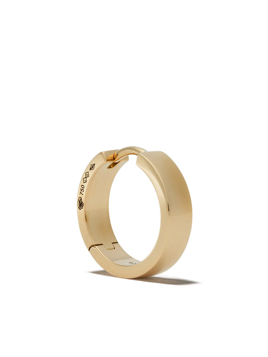 18kt polished yellow gold 31/10G Ribbon earring