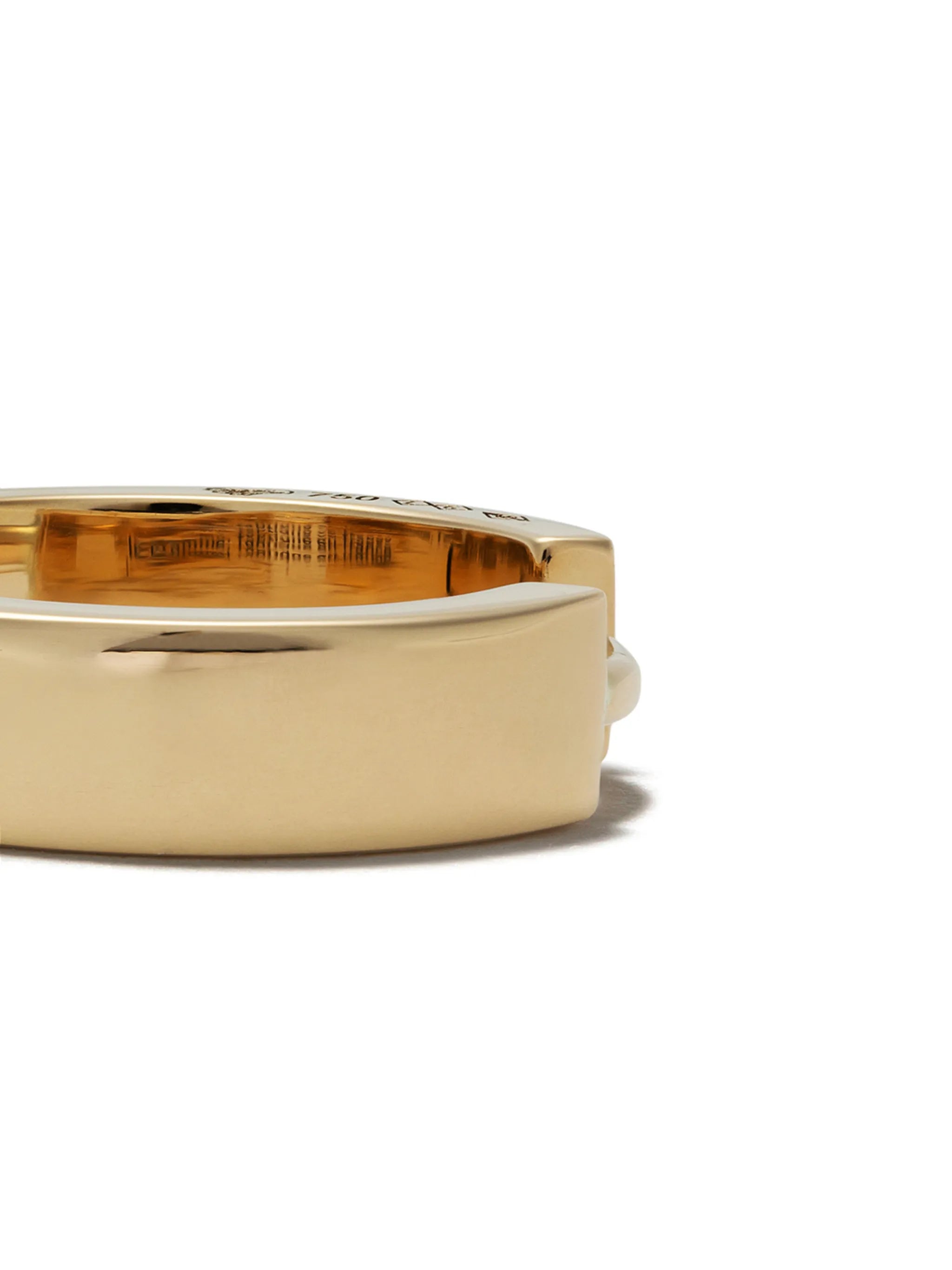 18kt polished yellow gold 31/10G Ribbon earring