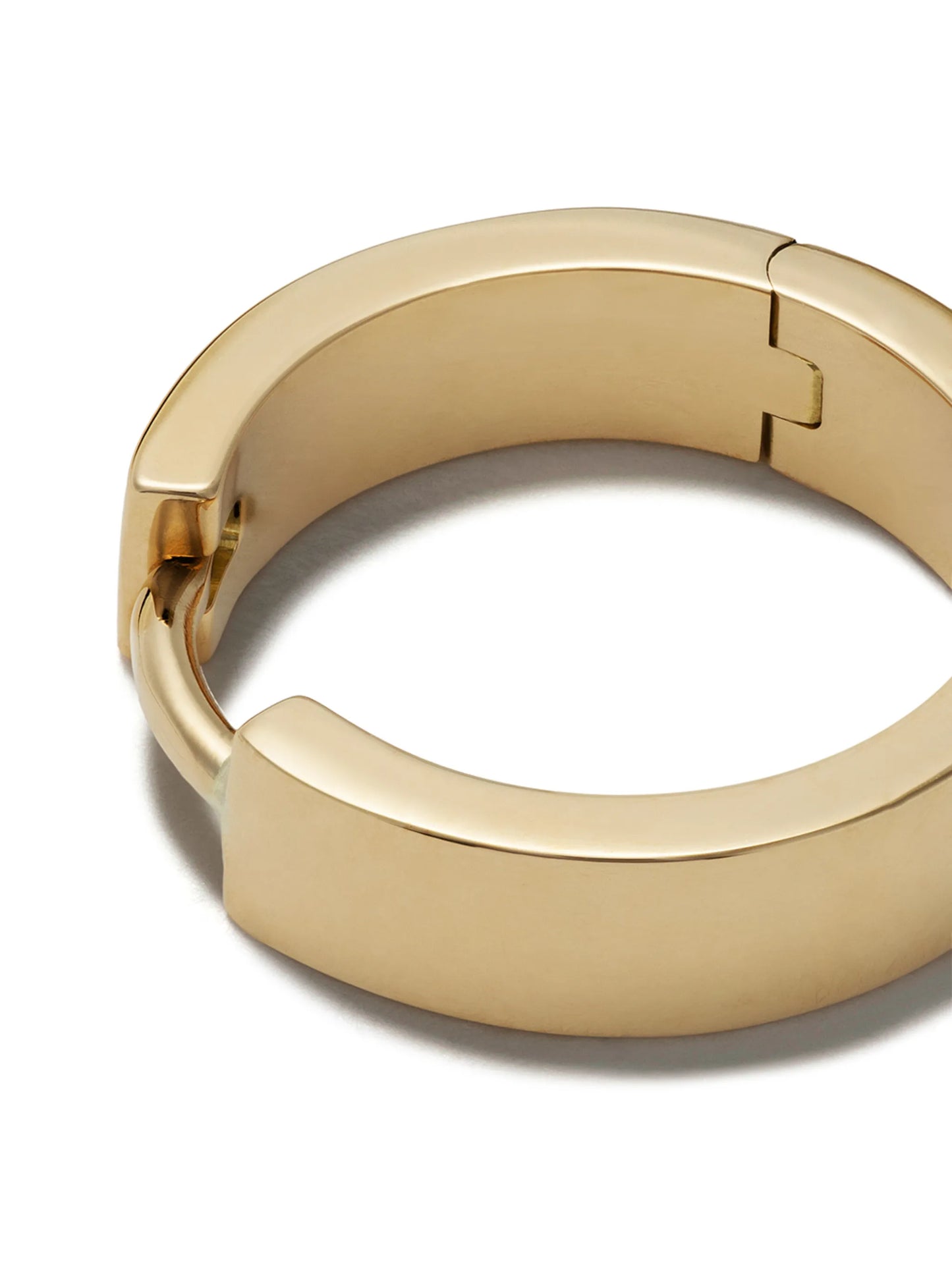 18kt polished yellow gold 31/10G Ribbon earring