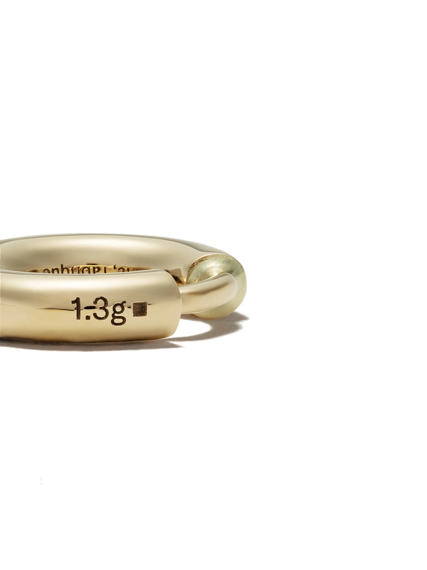 18kt polished yellow gold 13/10G Bangle earring