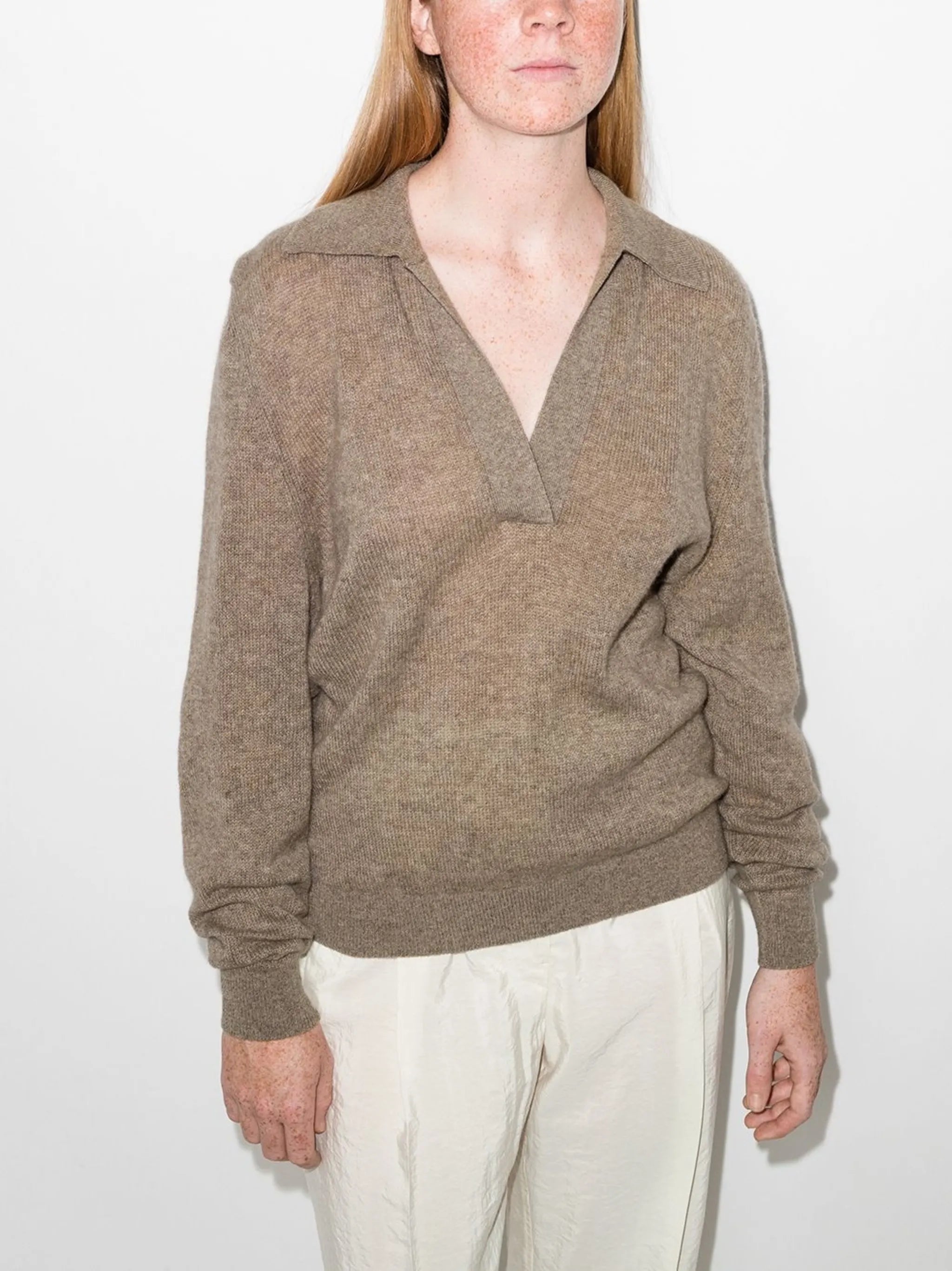Jo open collar jumper