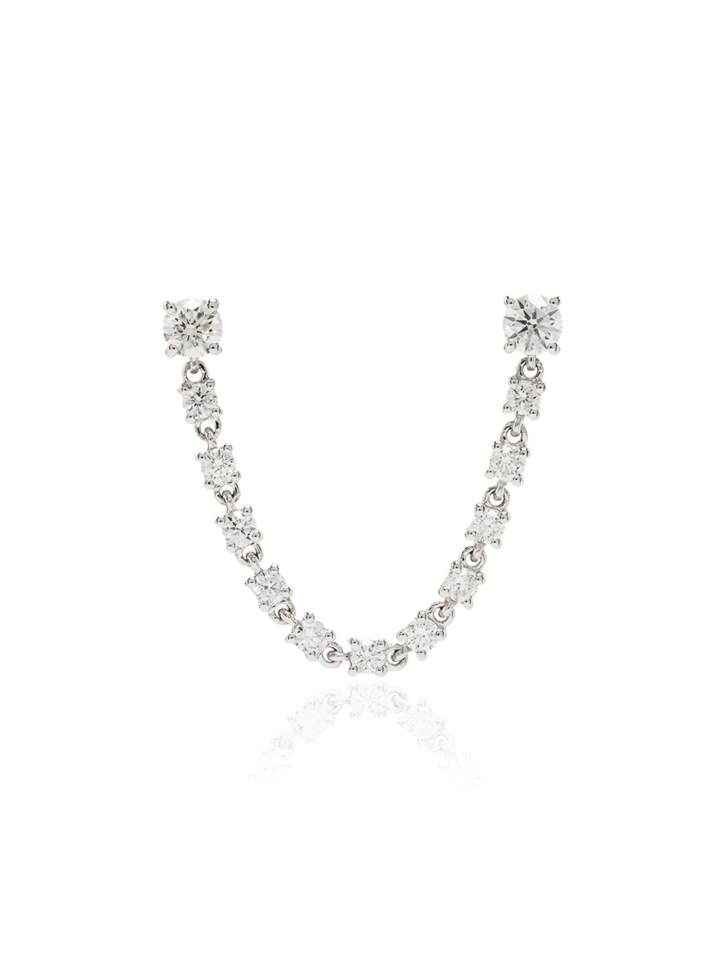 18kt white gold diamond earring
