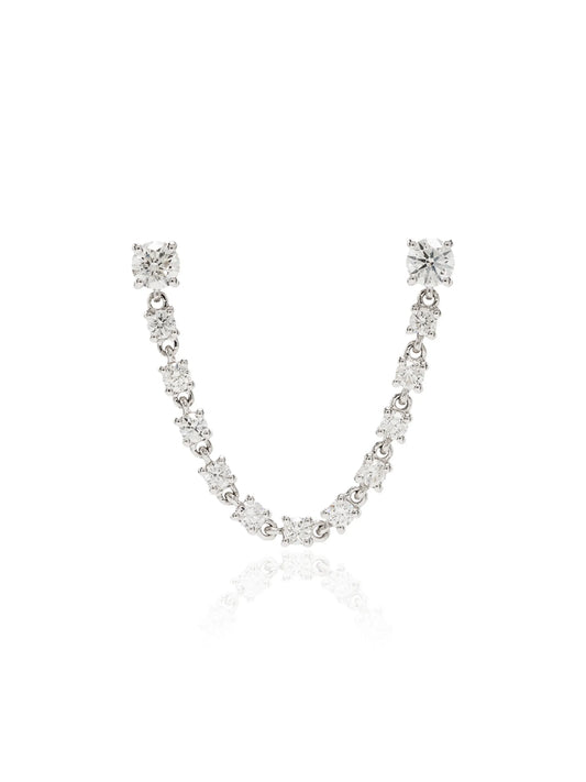 18kt white gold diamond earring