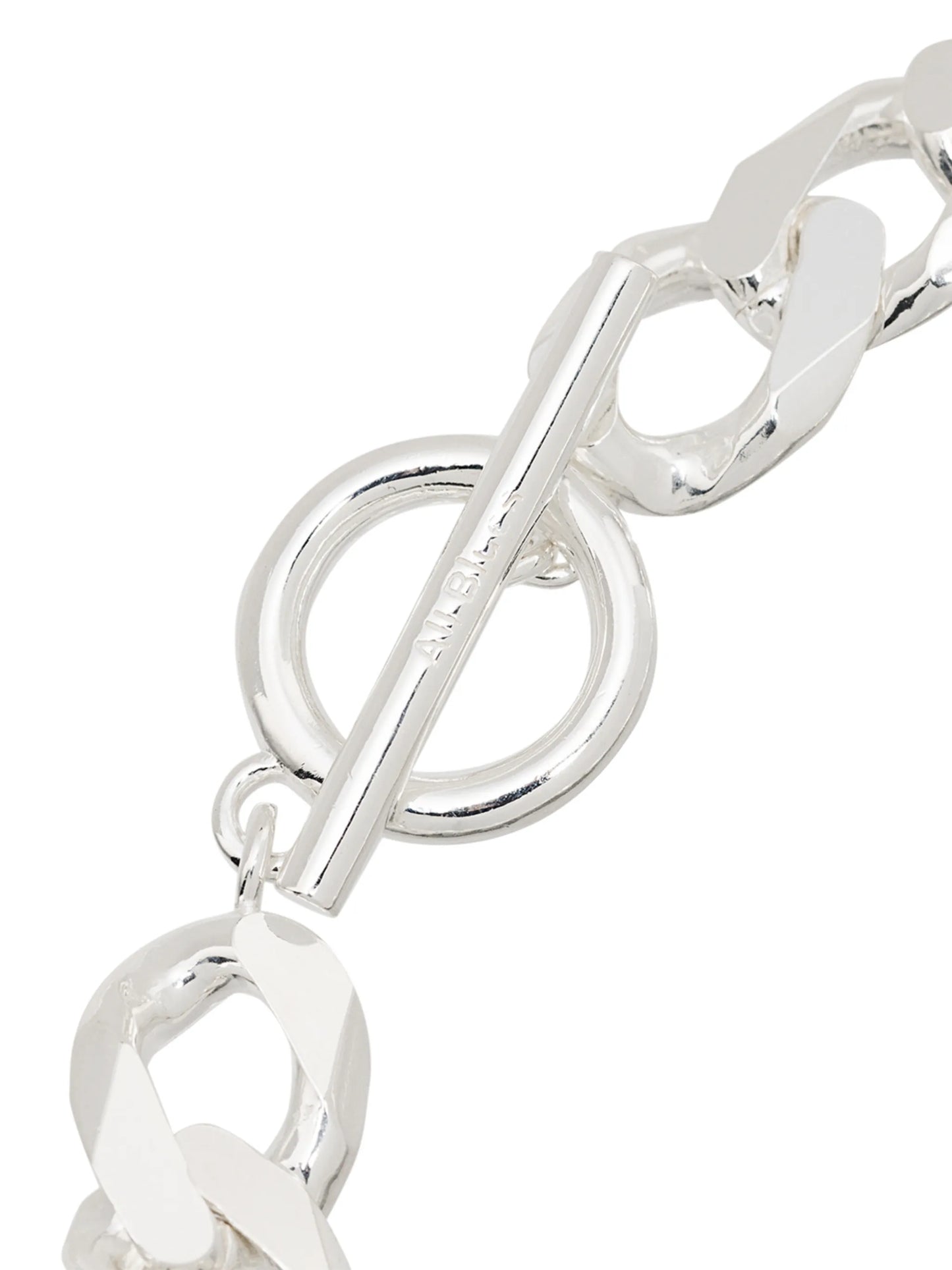 Moto polished sterling silver bracelet