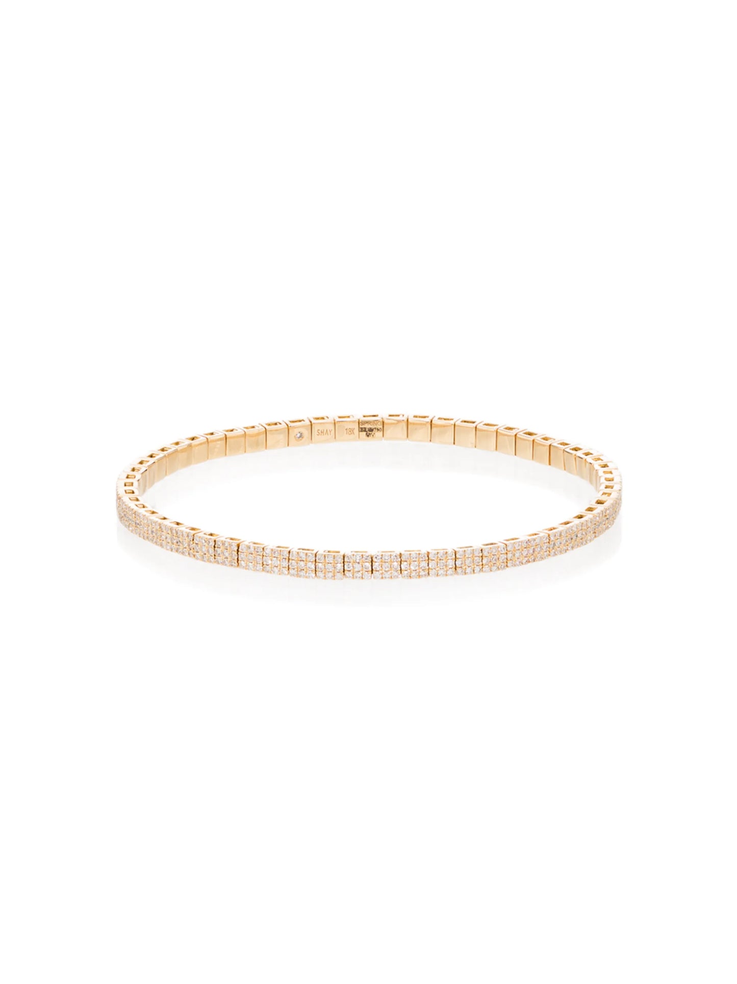 18K gold square diamond bracelet