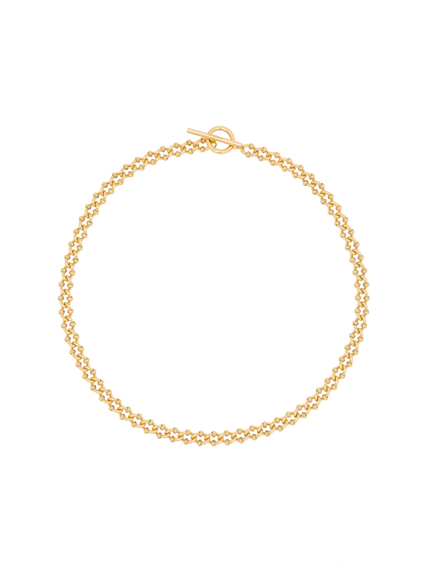 gold tone DNA chain necklace