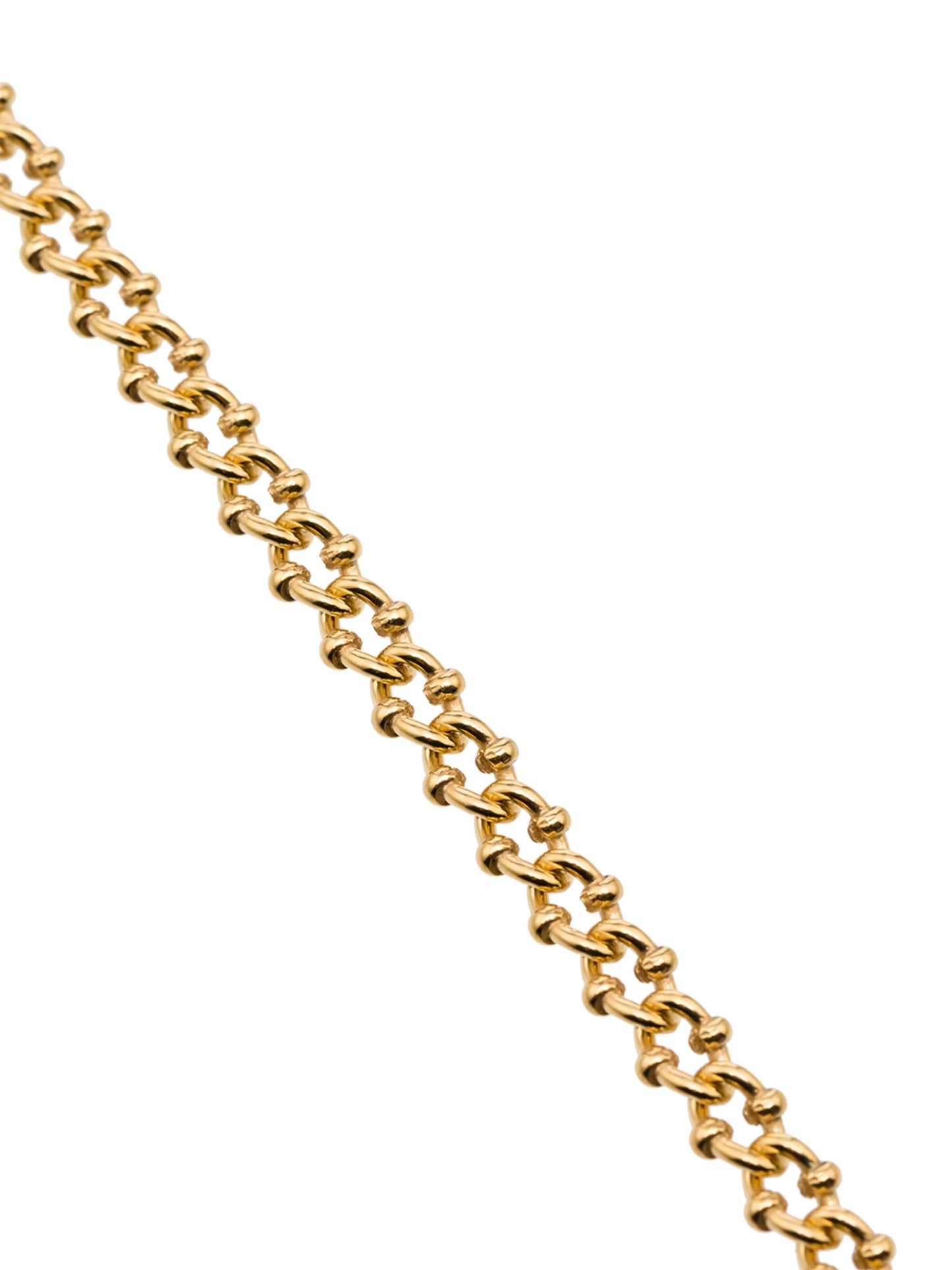 gold tone DNA chain necklace