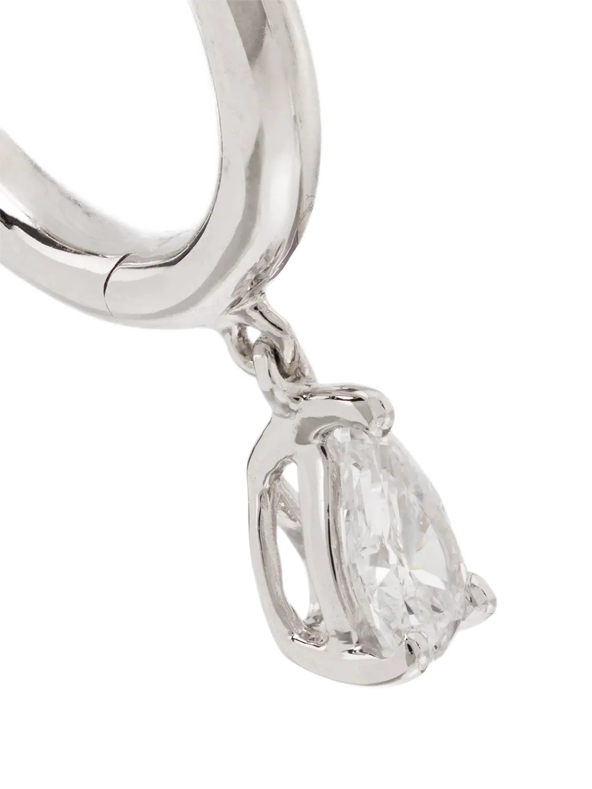 18kt gold  diamond hoop earring